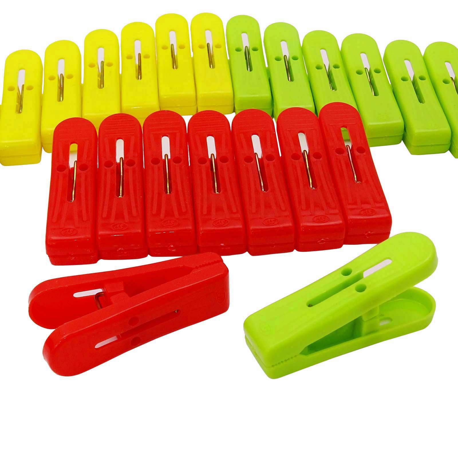 Spring Clamp Colorful Clips Pack Pegs Plastic Laundry Clothespins M I Ebay