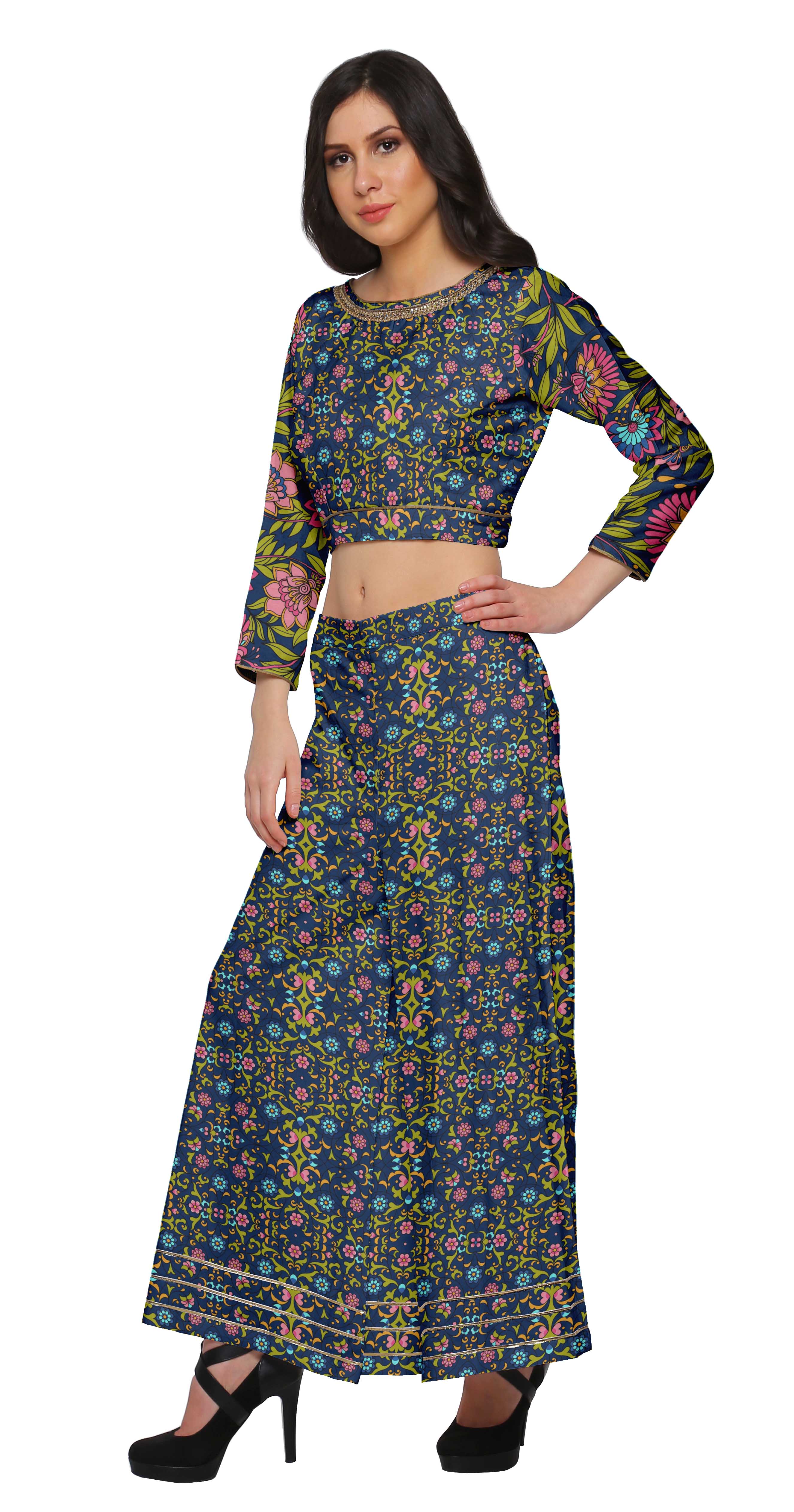 yellow crop top ethnic