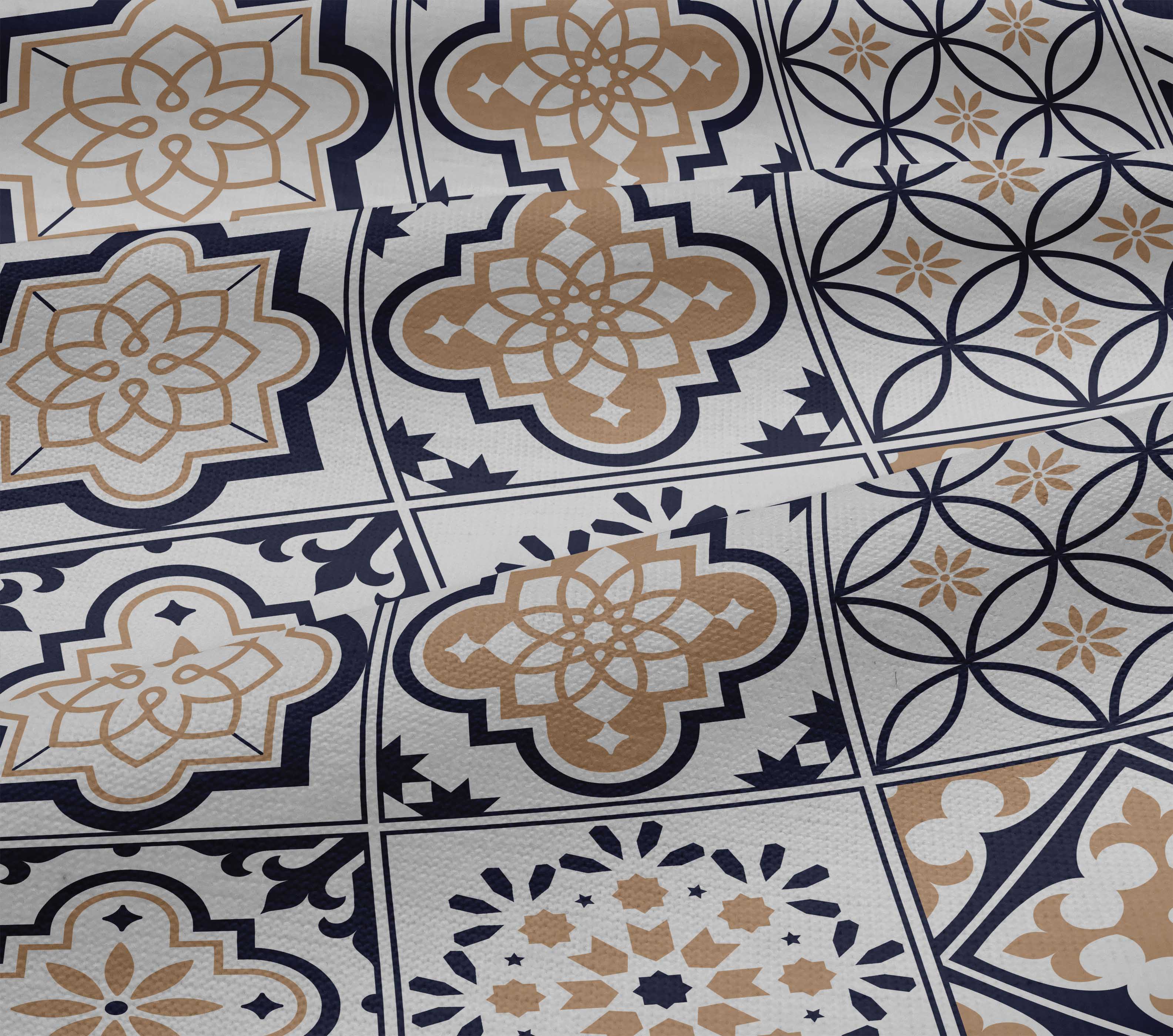 miniatura 5  - oneOone Flex Algodón Tela florales y azulejos Marroquí Tela De Costura-RbX