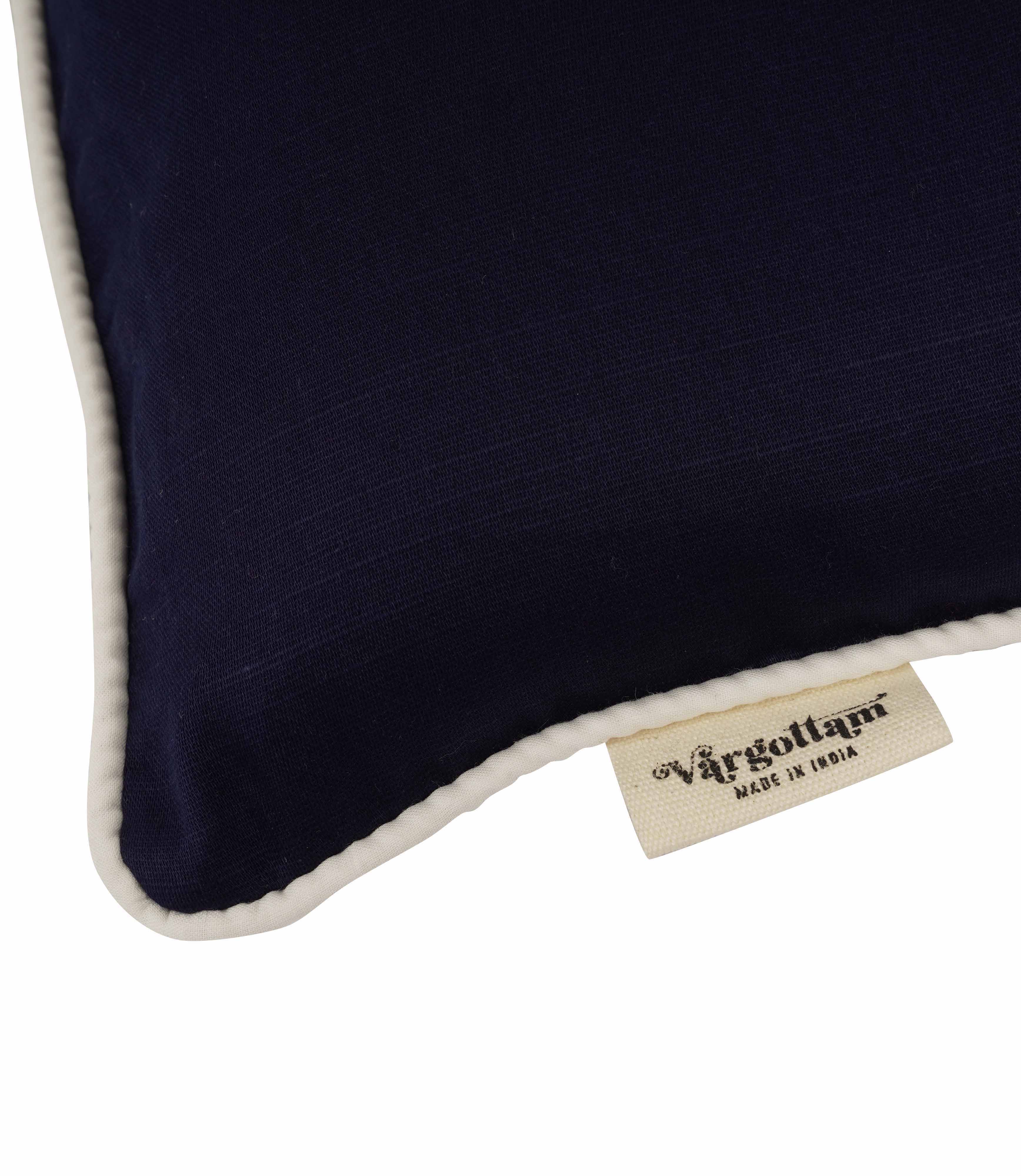 Vargottam Embroidered Mr & Mrs Lumbar Decorative Throw Pillow Cover-RCG 