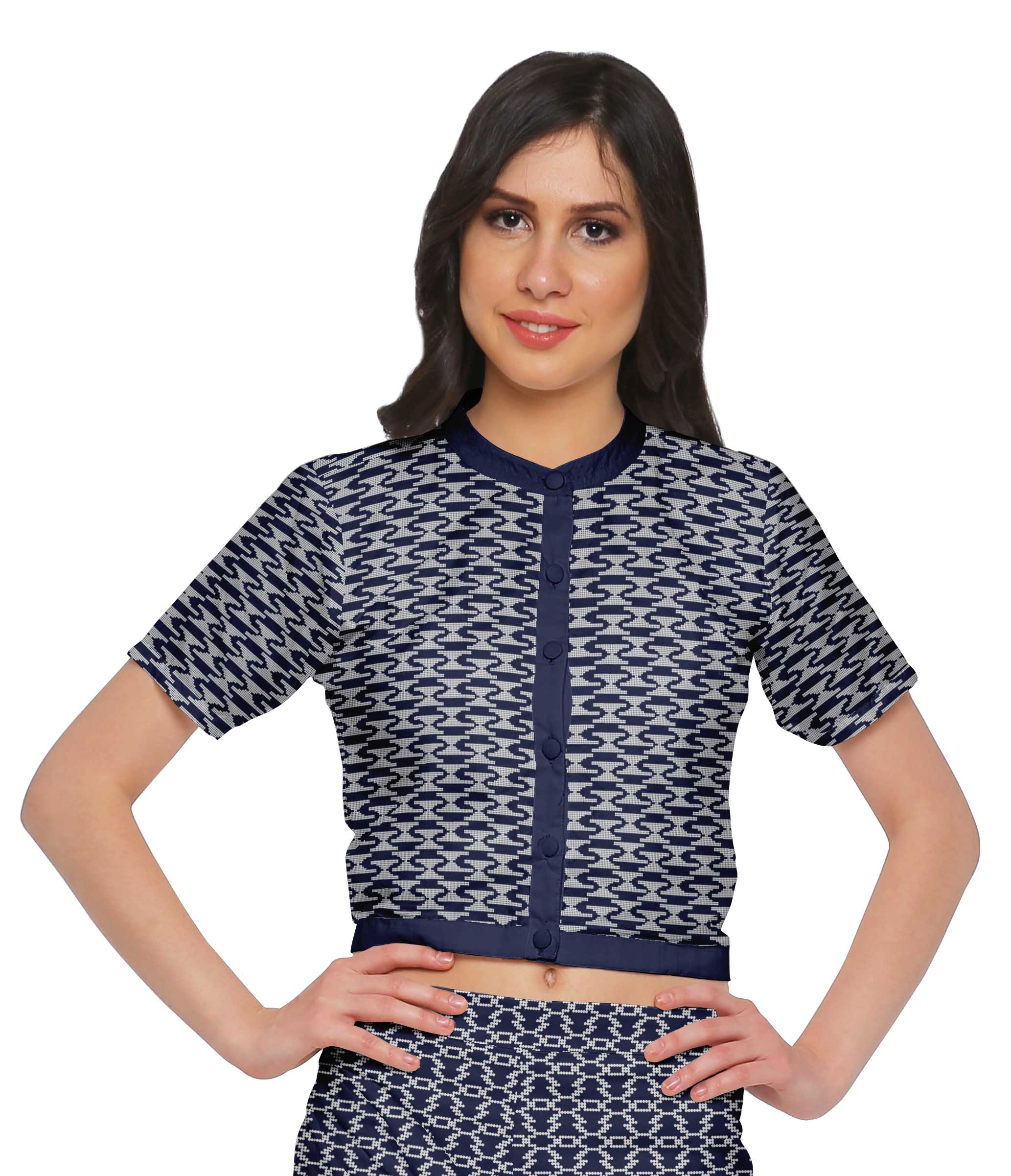 Mock-Neck Super Crop Top With Cami, White, SHEIN