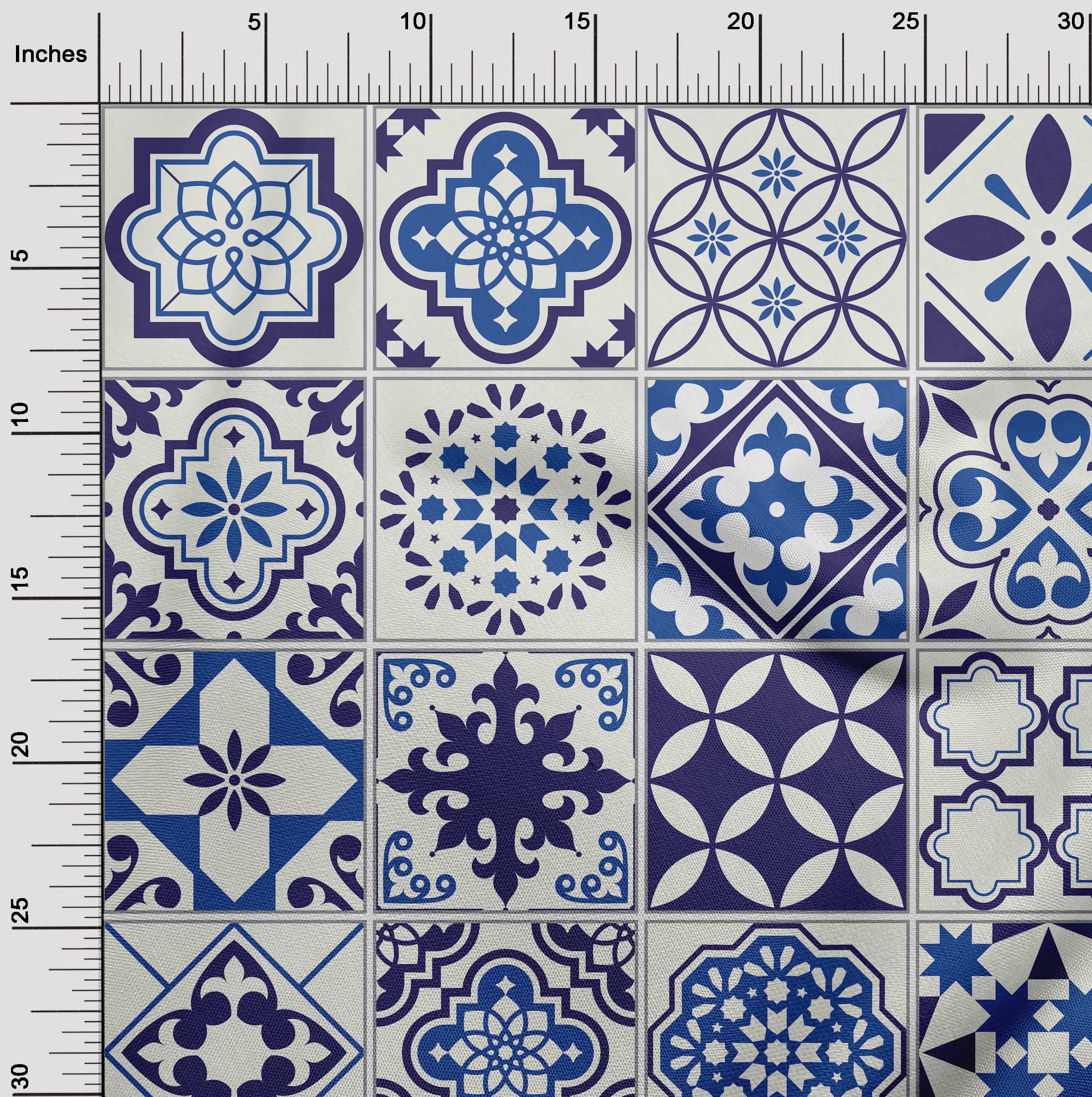 miniatura 7  - oneOone Flex Algodón Tela florales y azulejos Marroquí Tela De Costura-RbX