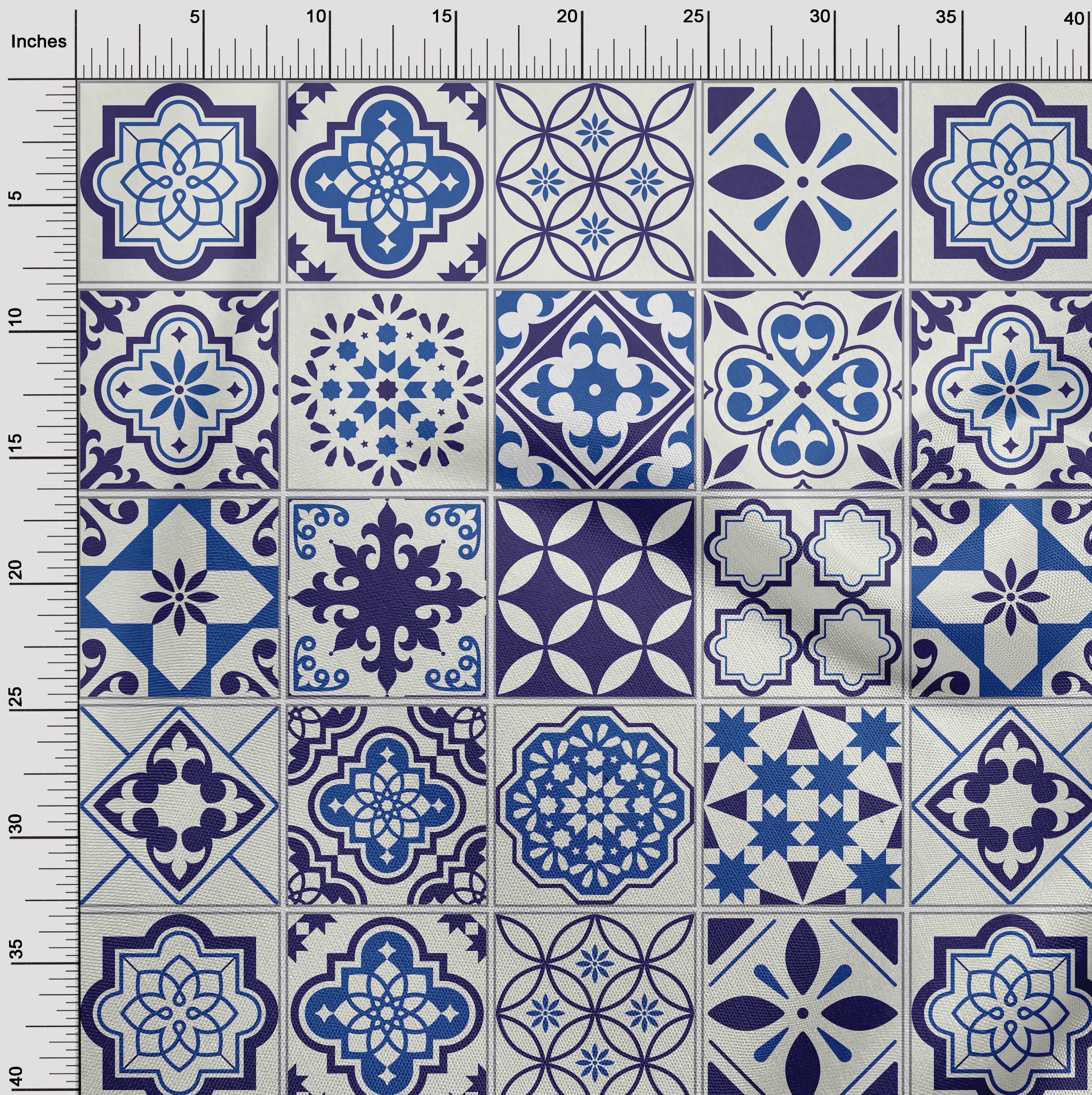 miniatura 8  - oneOone Flex Algodón Tela florales y azulejos Marroquí Tela De Costura-RbX