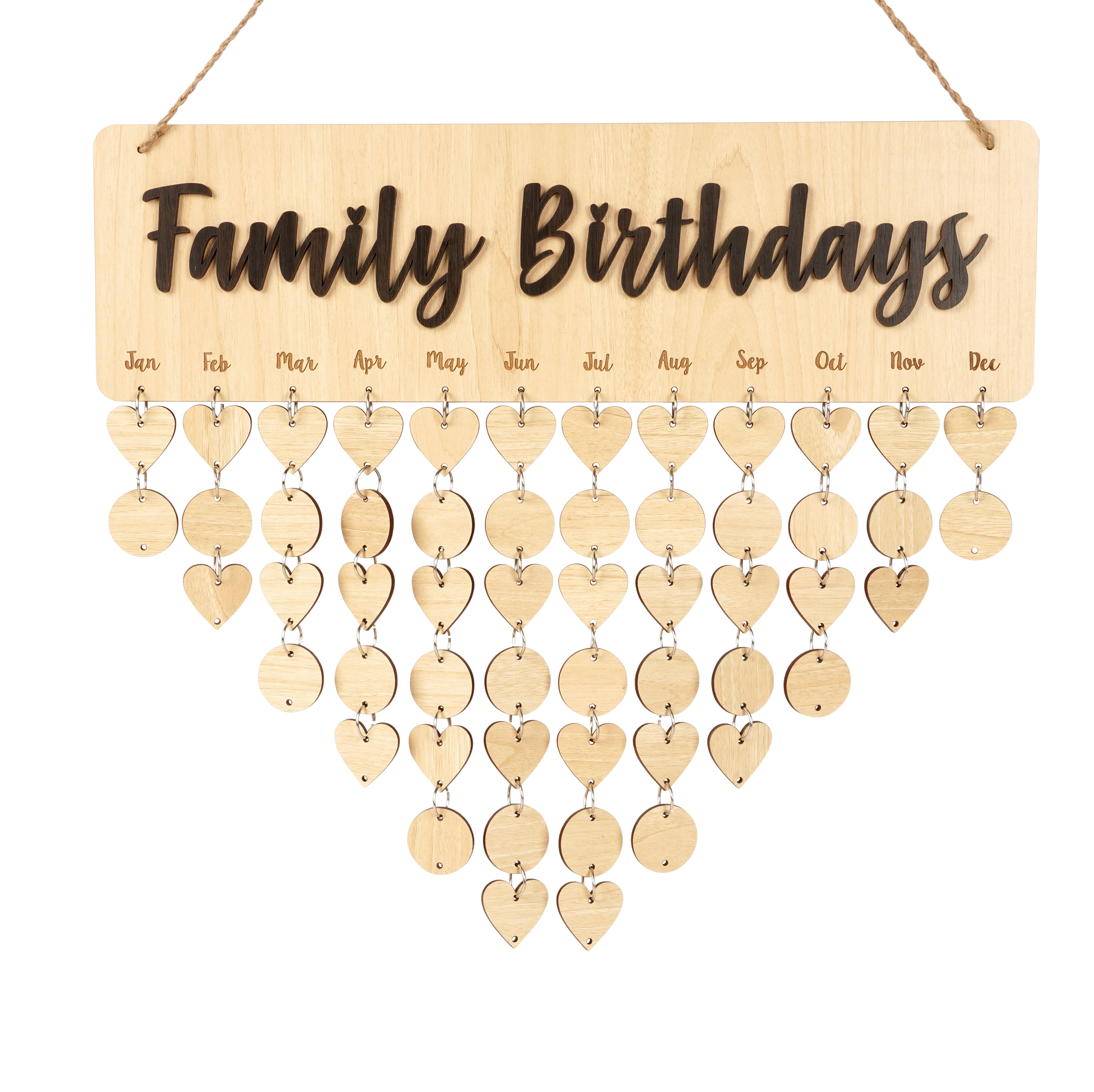 INKDOTPOT PERPETUAL WALL Calendar Wooden Dates To Remember 4st 20 