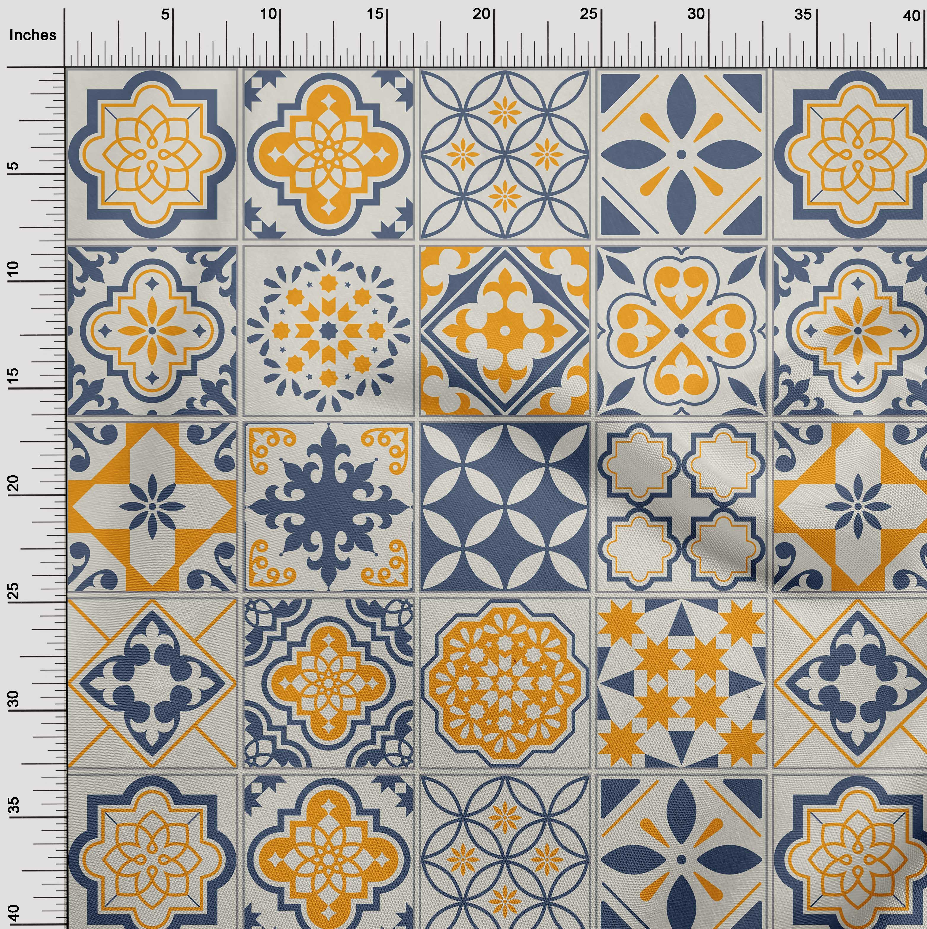 miniatura 14  - oneOone Flex Algodón Tela florales y azulejos Marroquí Tela De Costura-RbX