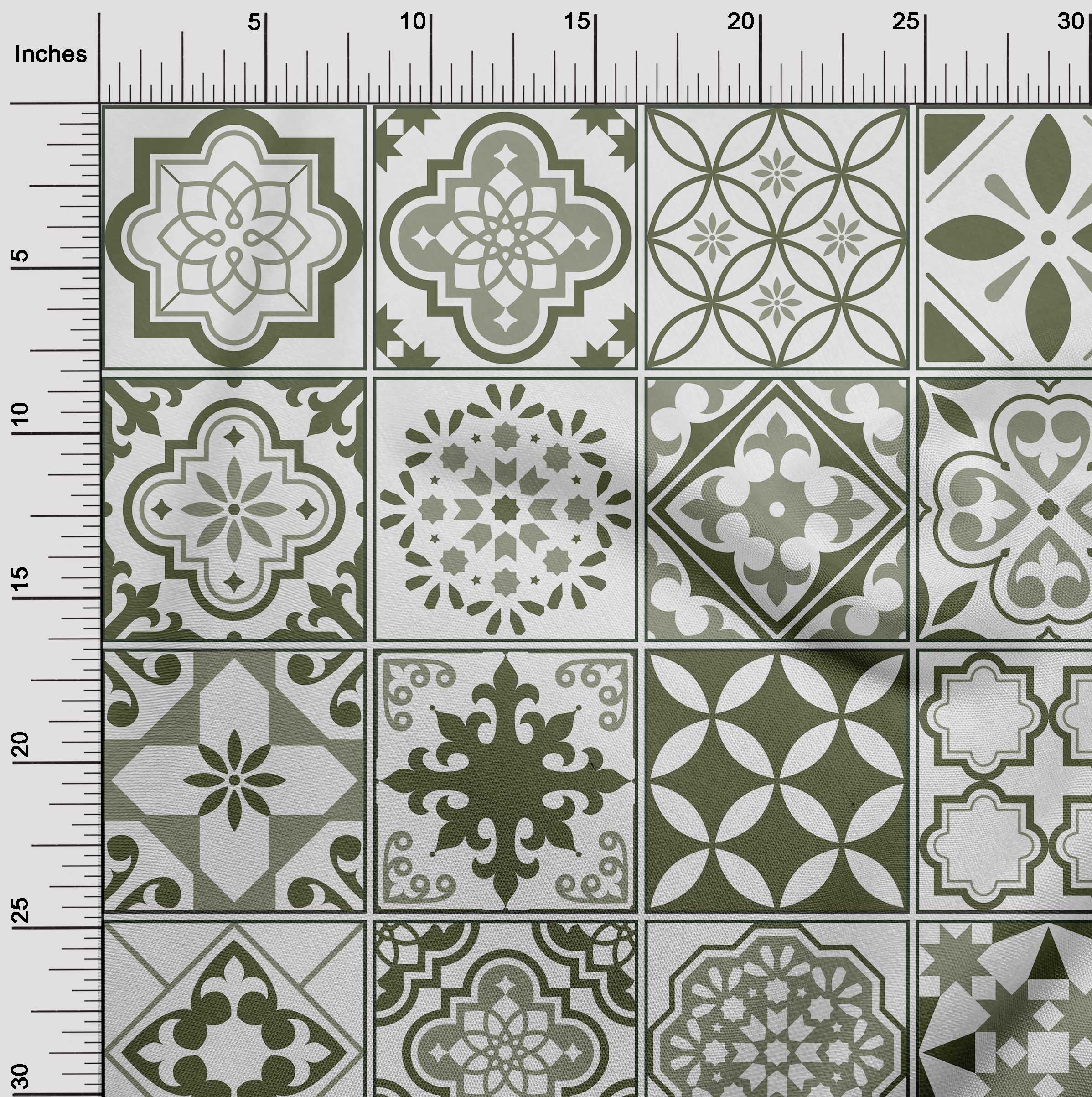 miniatura 31  - oneOone Flex Algodón Tela florales y azulejos Marroquí Tela De Costura-RbX