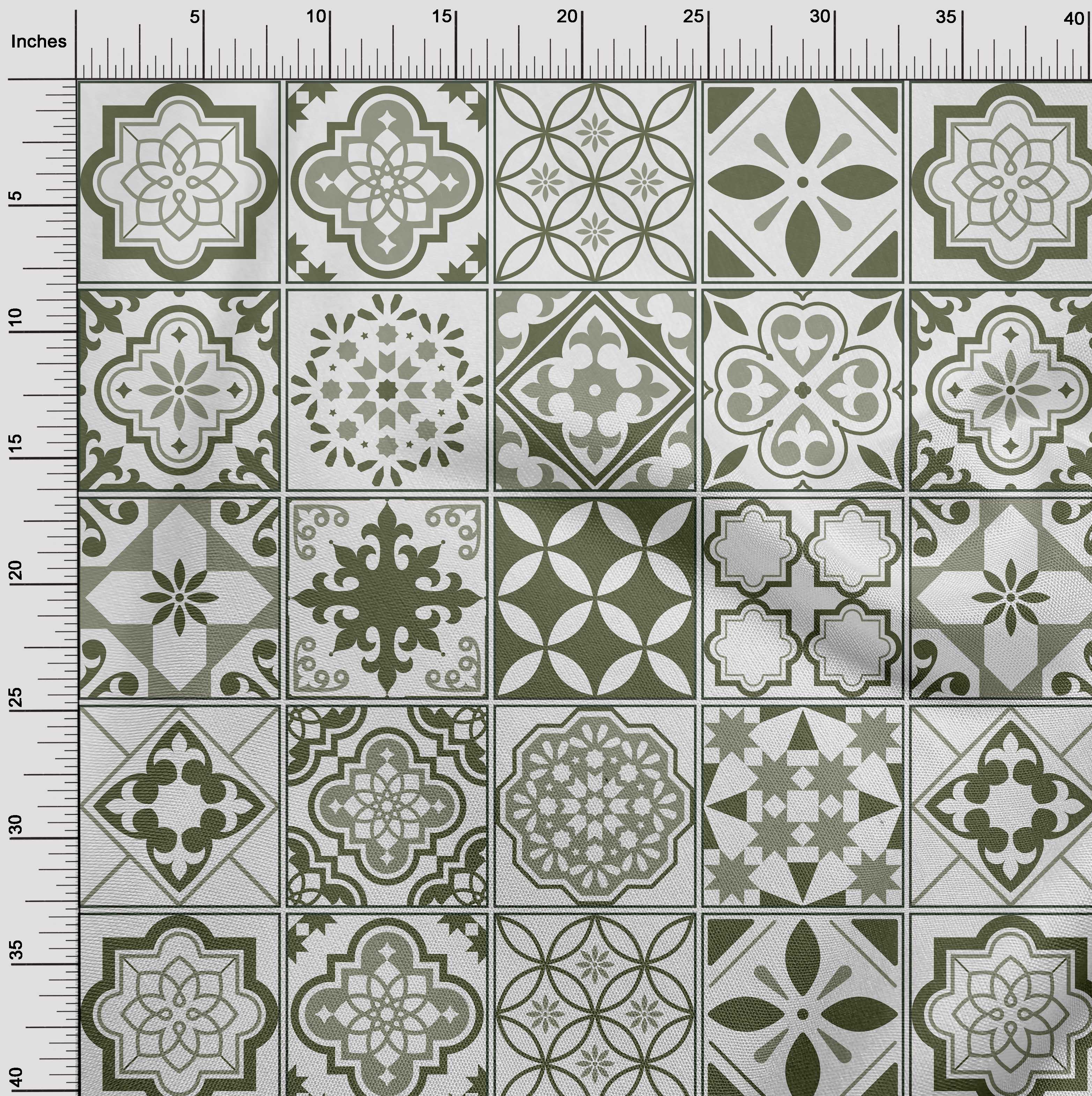 miniatura 32  - oneOone Flex Algodón Tela florales y azulejos Marroquí Tela De Costura-RbX