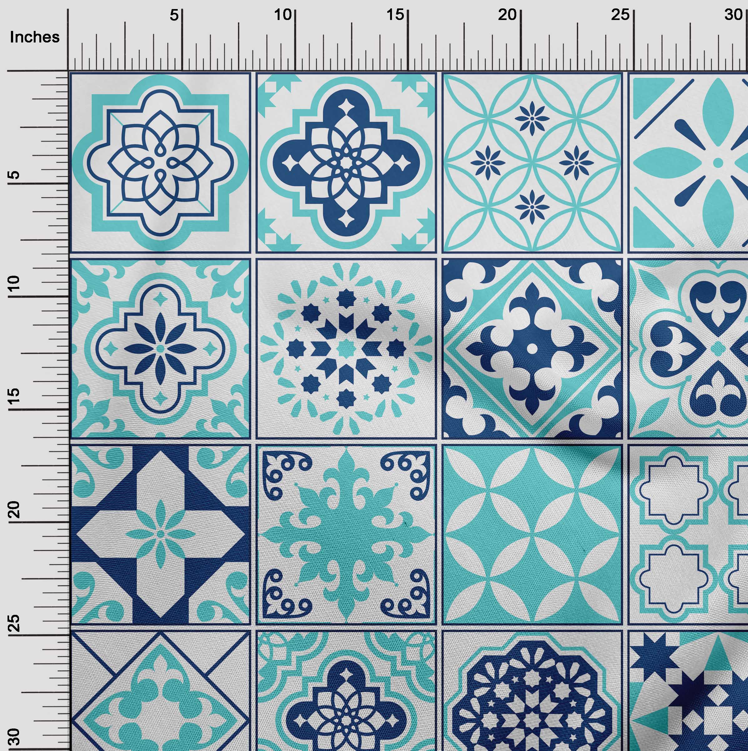 miniatura 25  - oneOone Flex Algodón Tela florales y azulejos Marroquí Tela De Costura-RbX