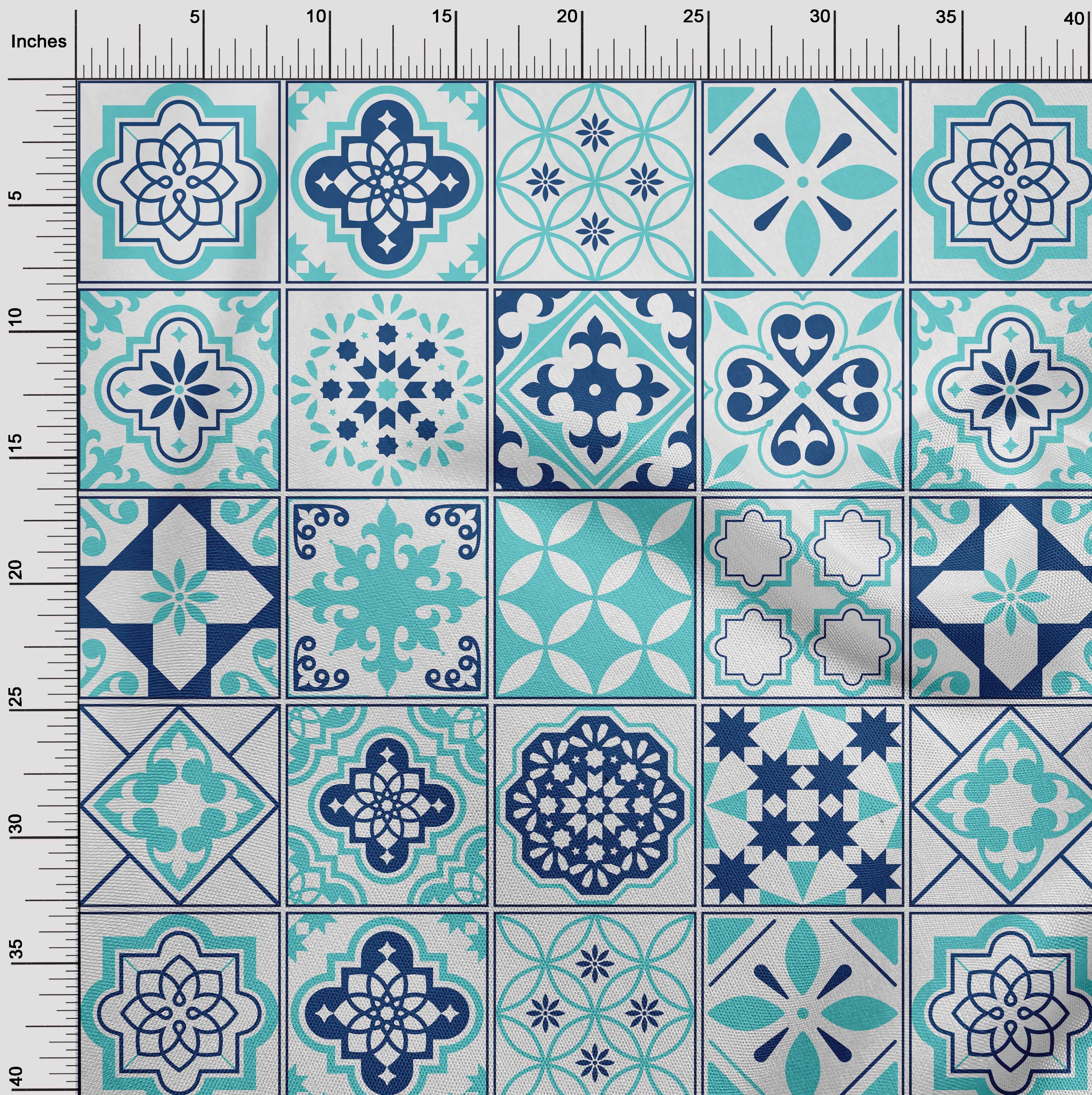 miniatura 26  - oneOone Flex Algodón Tela florales y azulejos Marroquí Tela De Costura-RbX