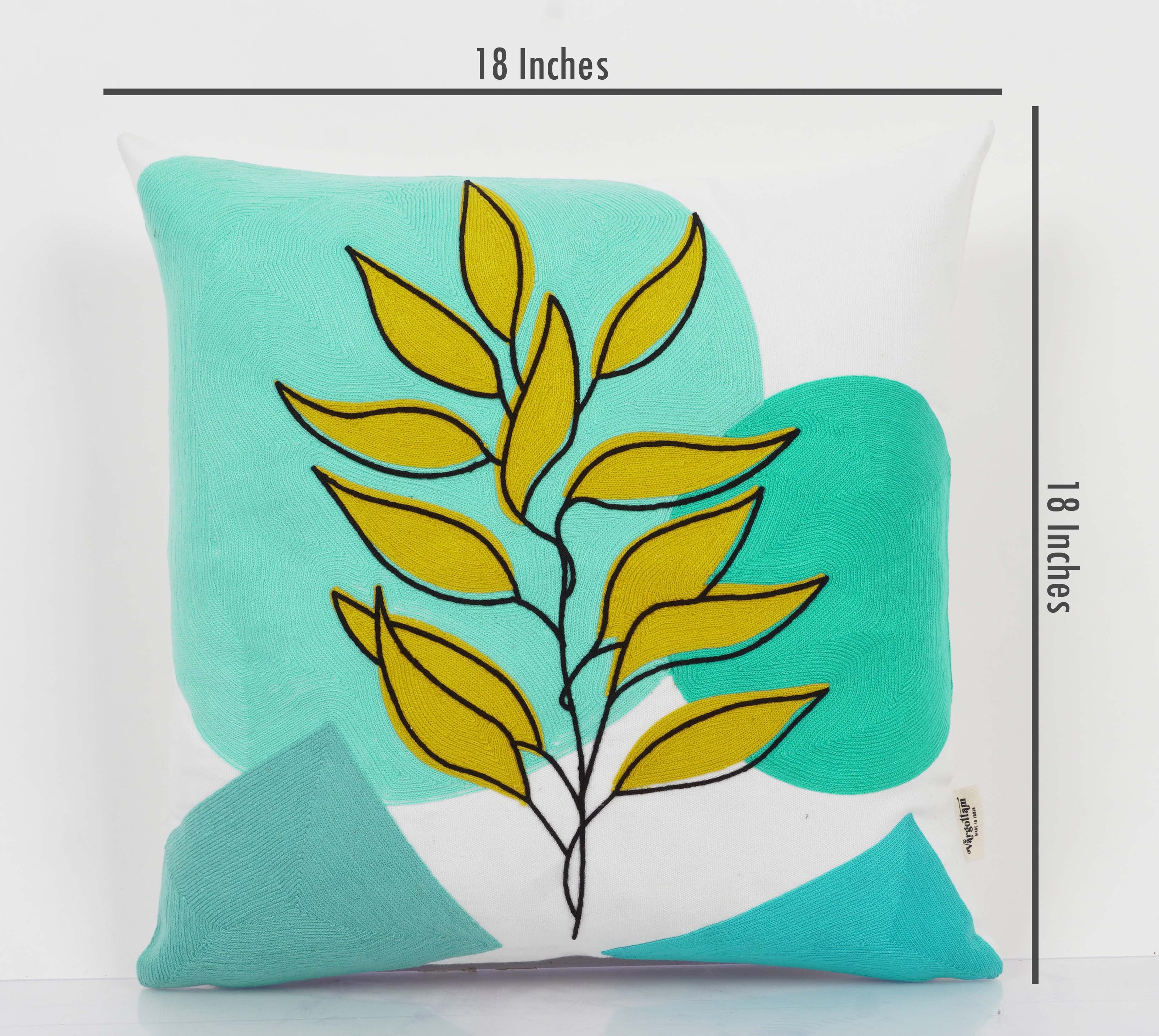 Vargottam Embroidered Be Our Guest Lumbar Decorative Throw Pillow-8x5 