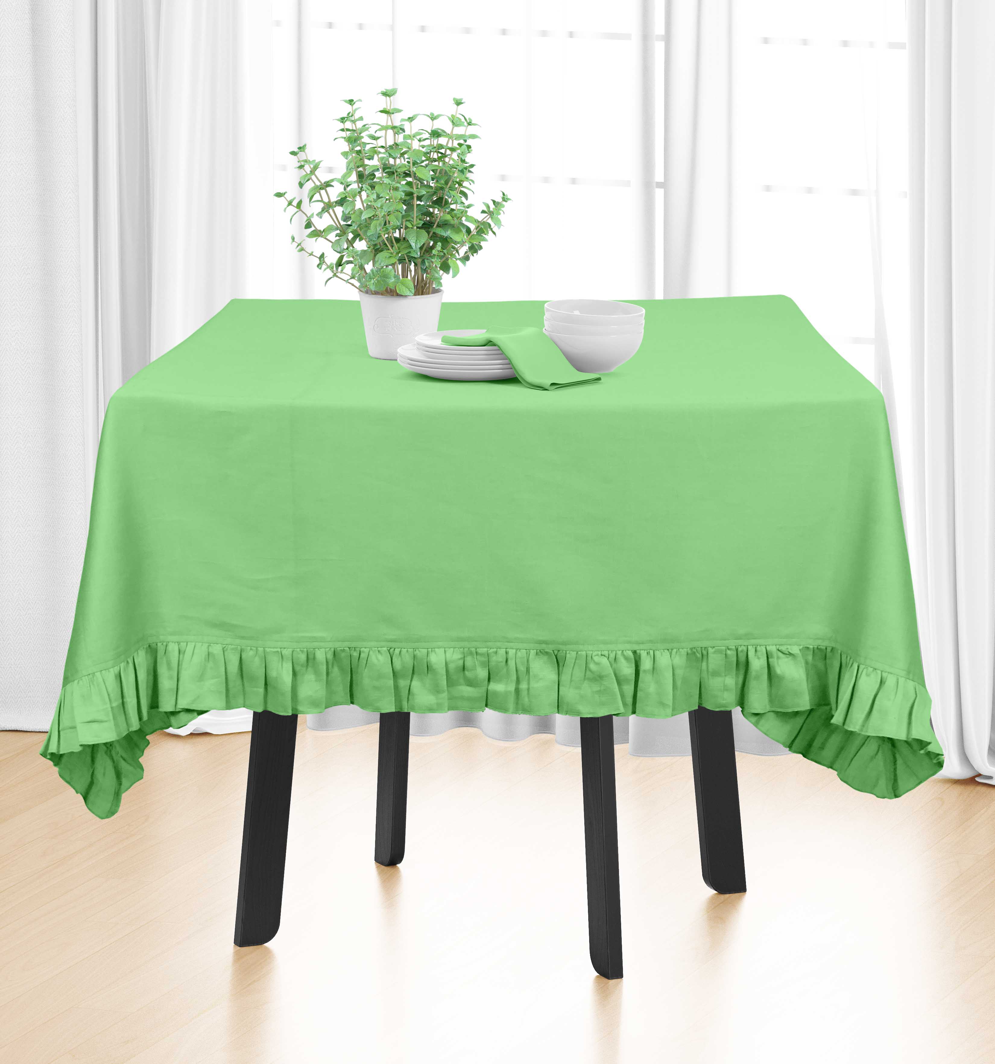 Tablecloths & Runners Vargottam Ruffle Tablecloth Kitchen Dining