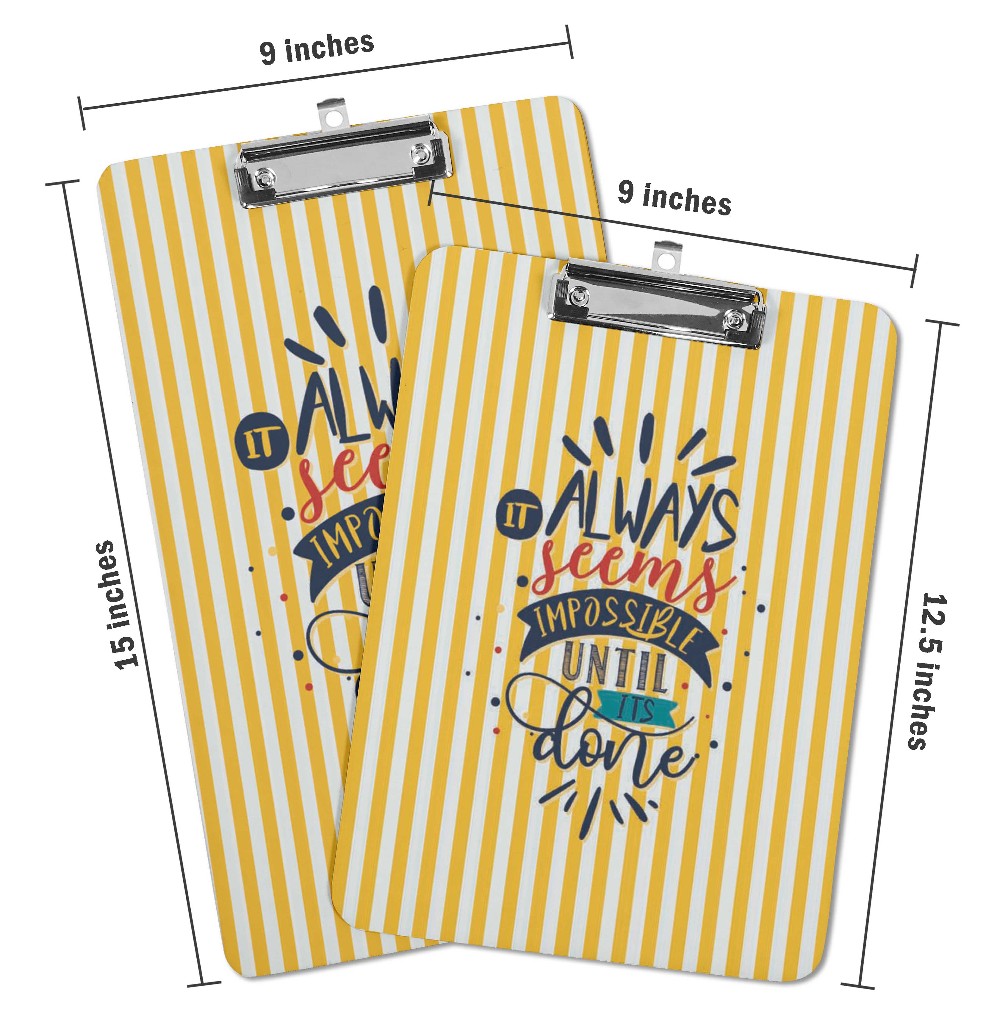 Inkdotpot Decorative Clipboard Letter Size Clipboard with Low Profile