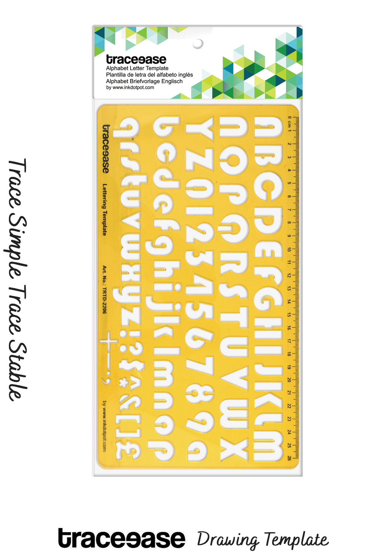 TRACEEASE UPPER & Lower Case English Alphabet Number Drafting ToolsqtG