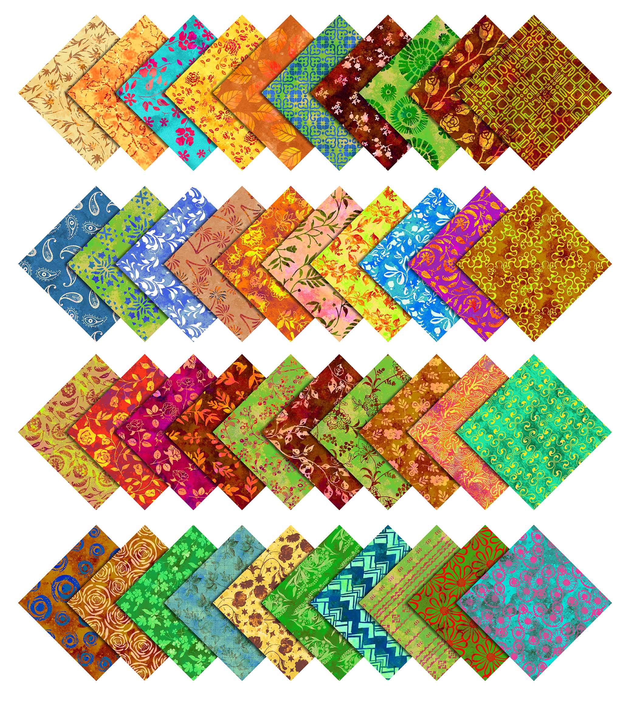 Soimoi Batik Print Precut 10 inch Cotton Fabric Quilting Squares Tdh EBay