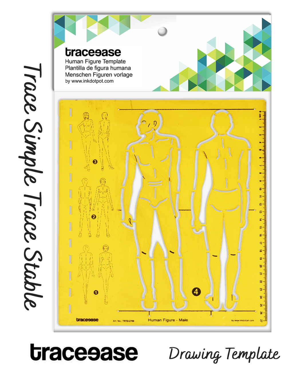 TRACEEASE MÄNNLICHE MENSCHLICHE Figur Vorlage Schablonen Modedesigner