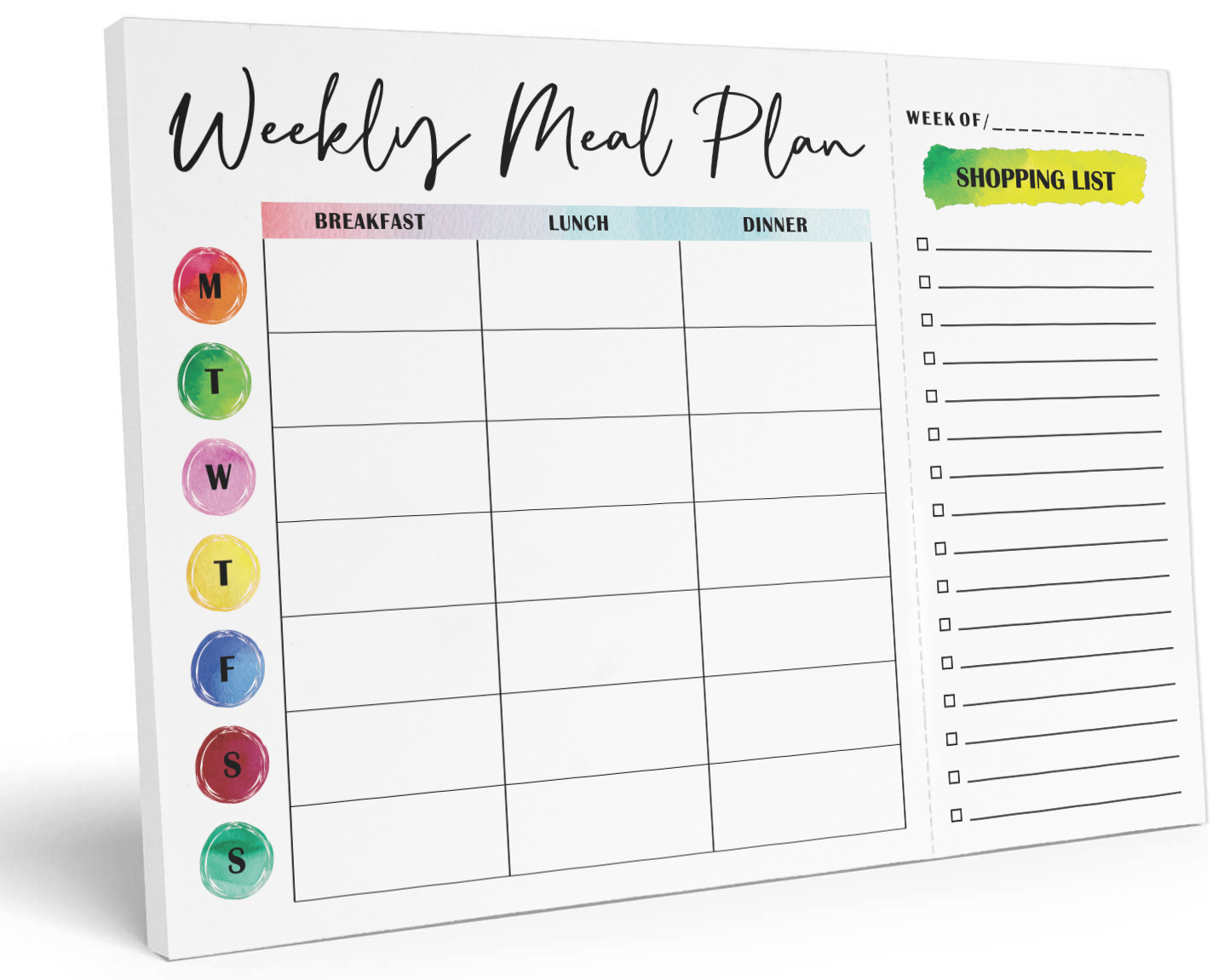 inkdotpot weekly meal planner notepad 7 x10 weekly meal plan hjd ebay