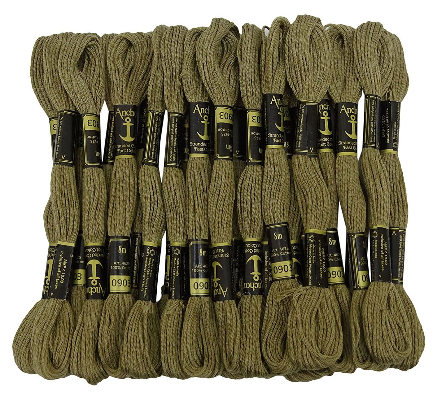 25 x Anchor Cross Stitch Hand Embroidery Floss Stranded Cotton Thread Skeins-Beige