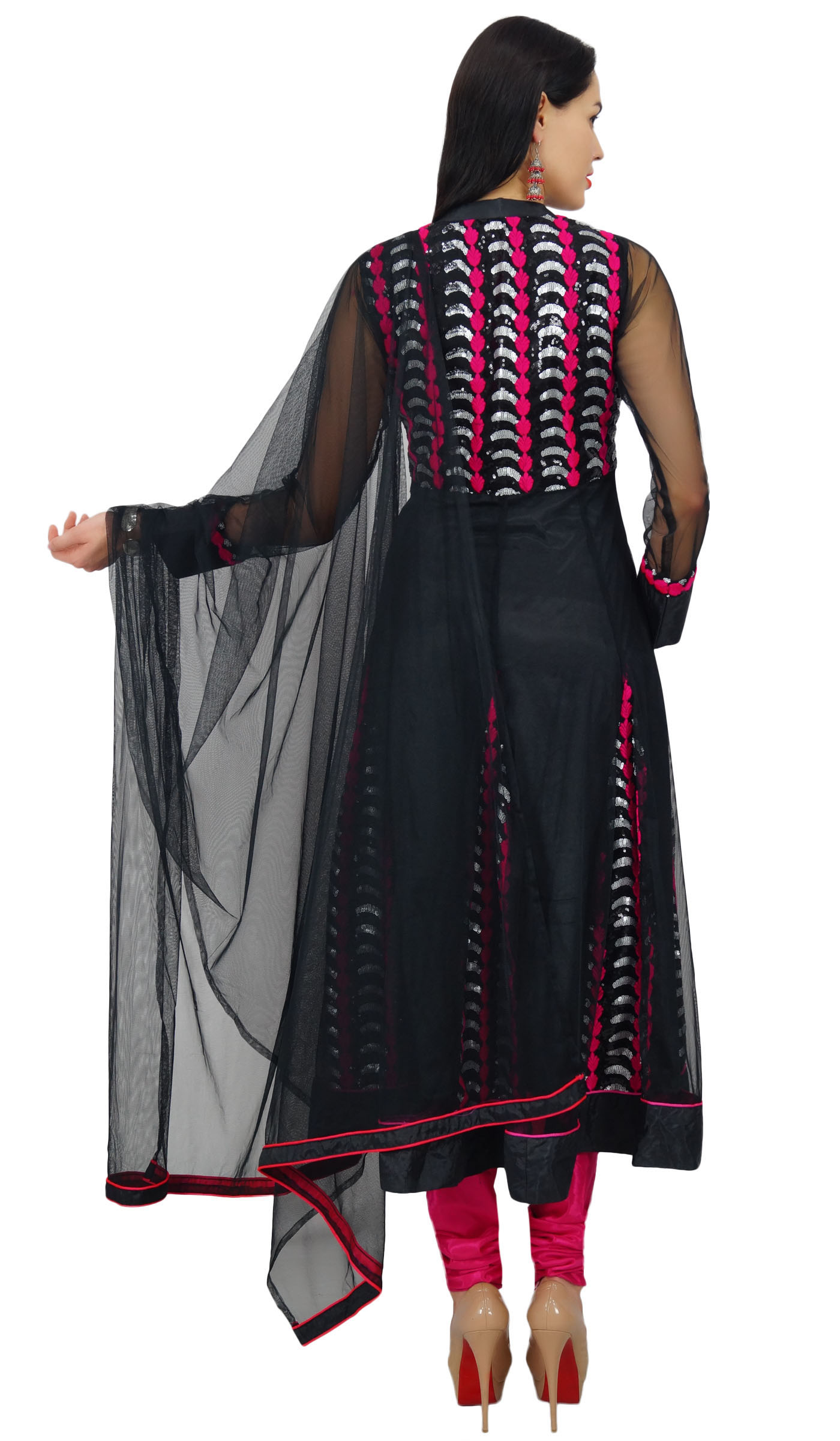 anarkali suits with heavy dupatta