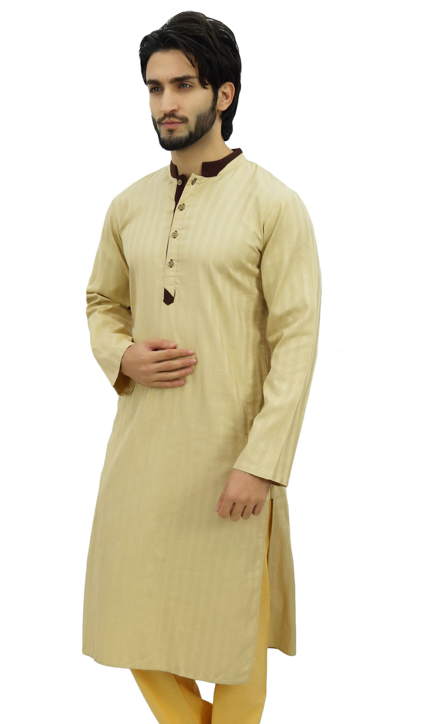 beige tunic mens