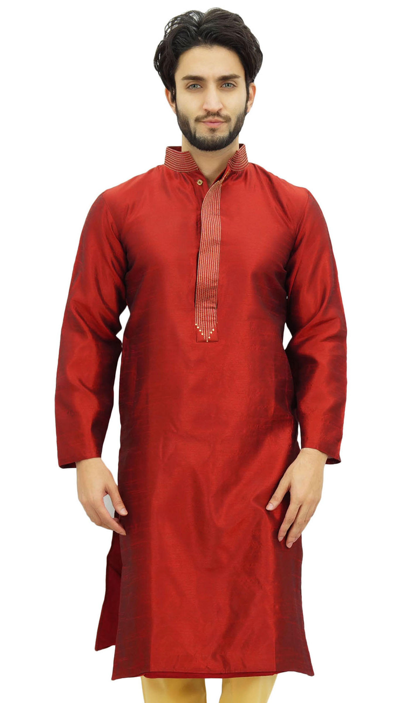 Atasi Men's Maroon Long Kurta Casual 