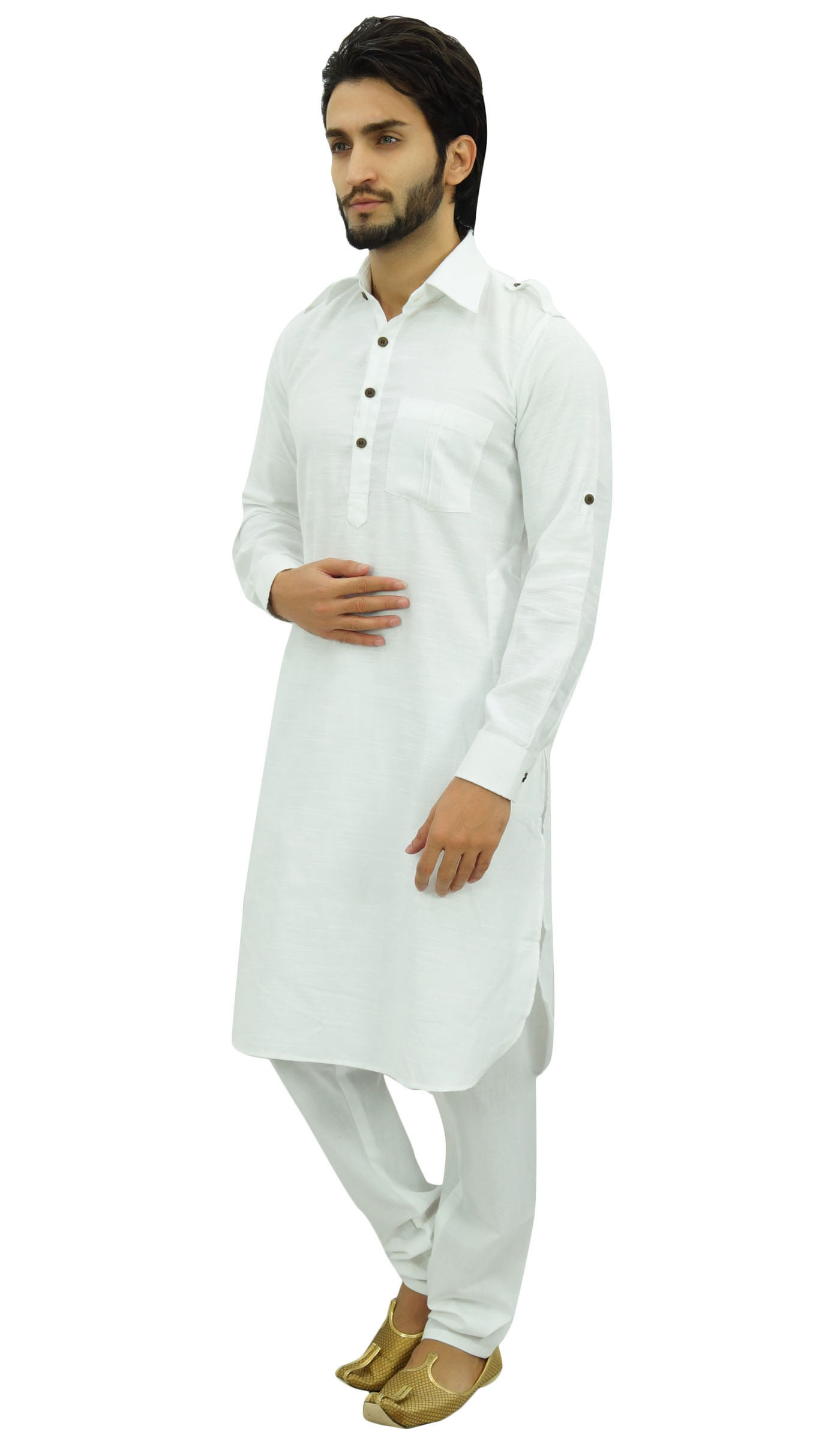 white kurta pajama set