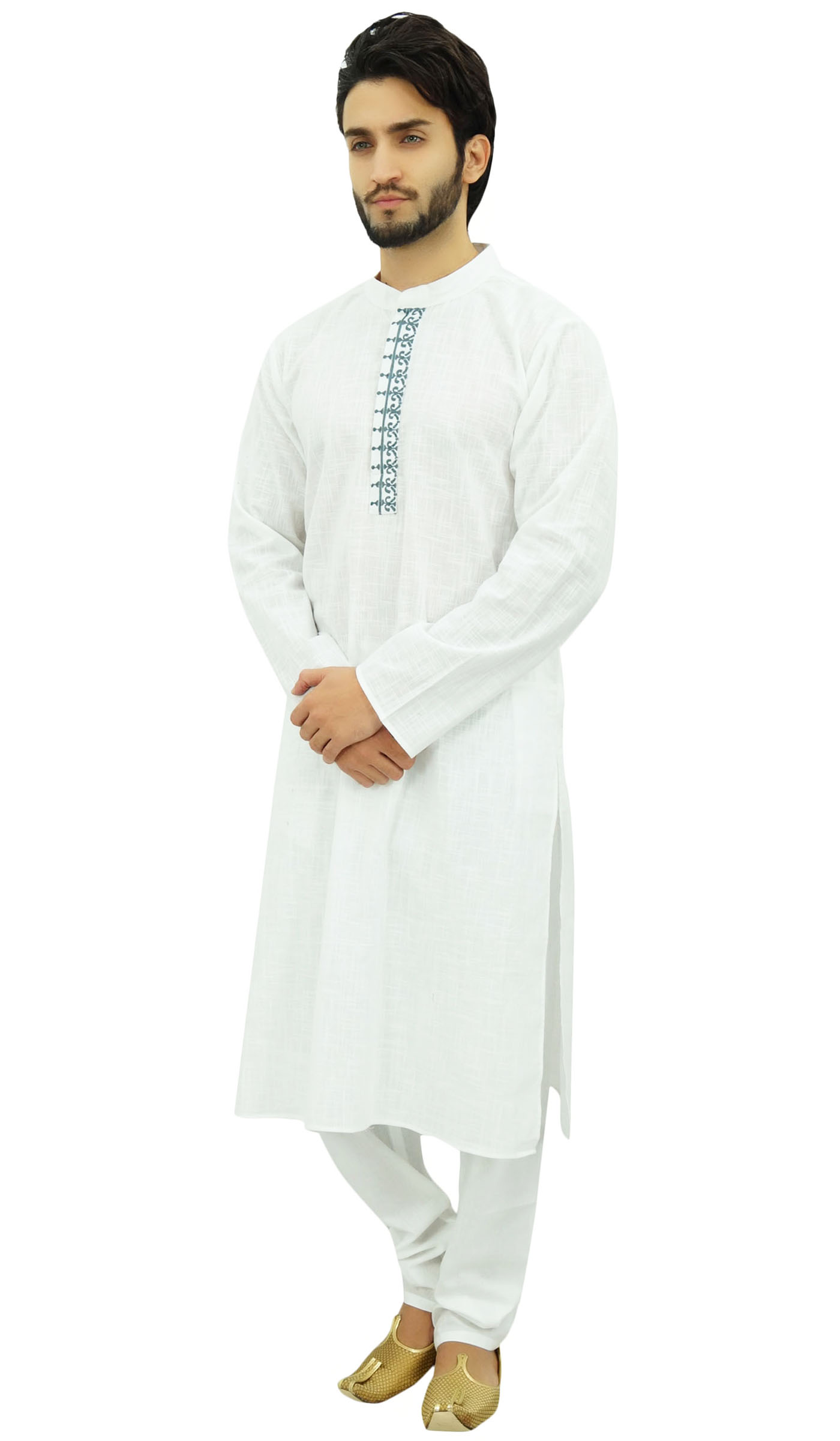 white kurta pajama set