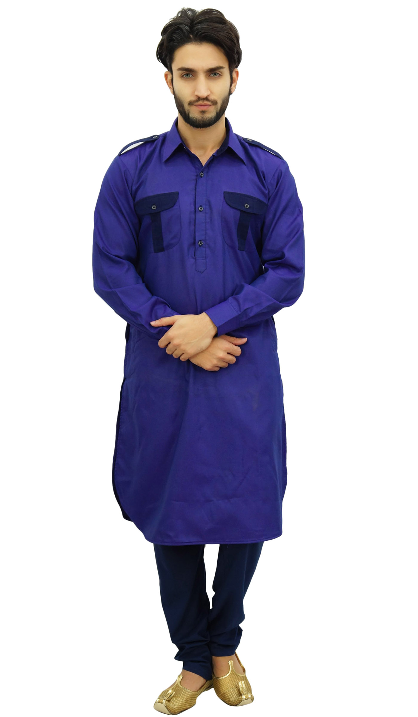 Atasi Men s Pathani Style Purple Men s Churidar Kameez Punjabi