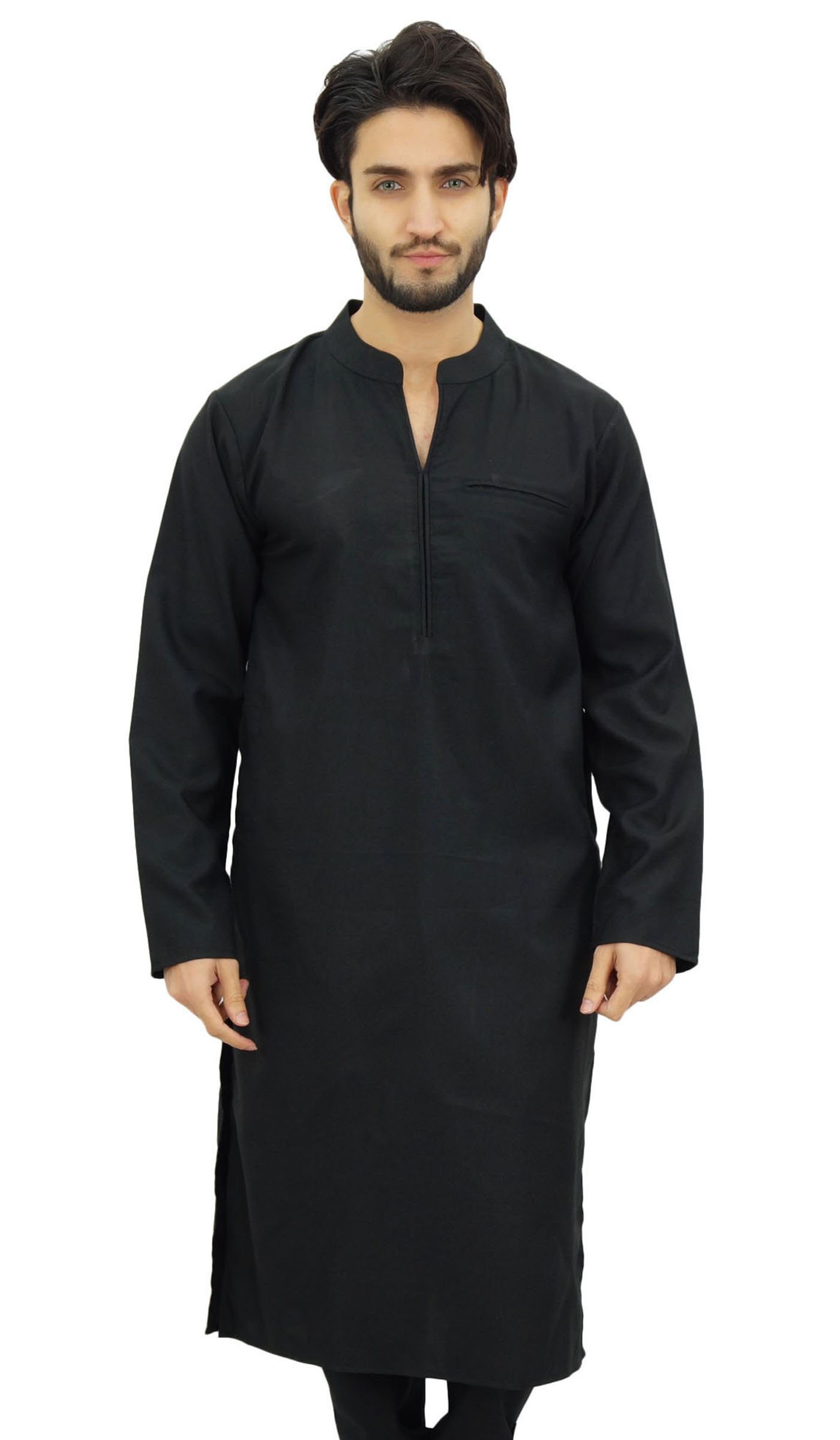 Kurta Pajama Girl Xxx - Atasi Men's Black Kurta Pyjama Set Ethnic Tunic Punjabi Long  Shirt-Small-yOX | eBay