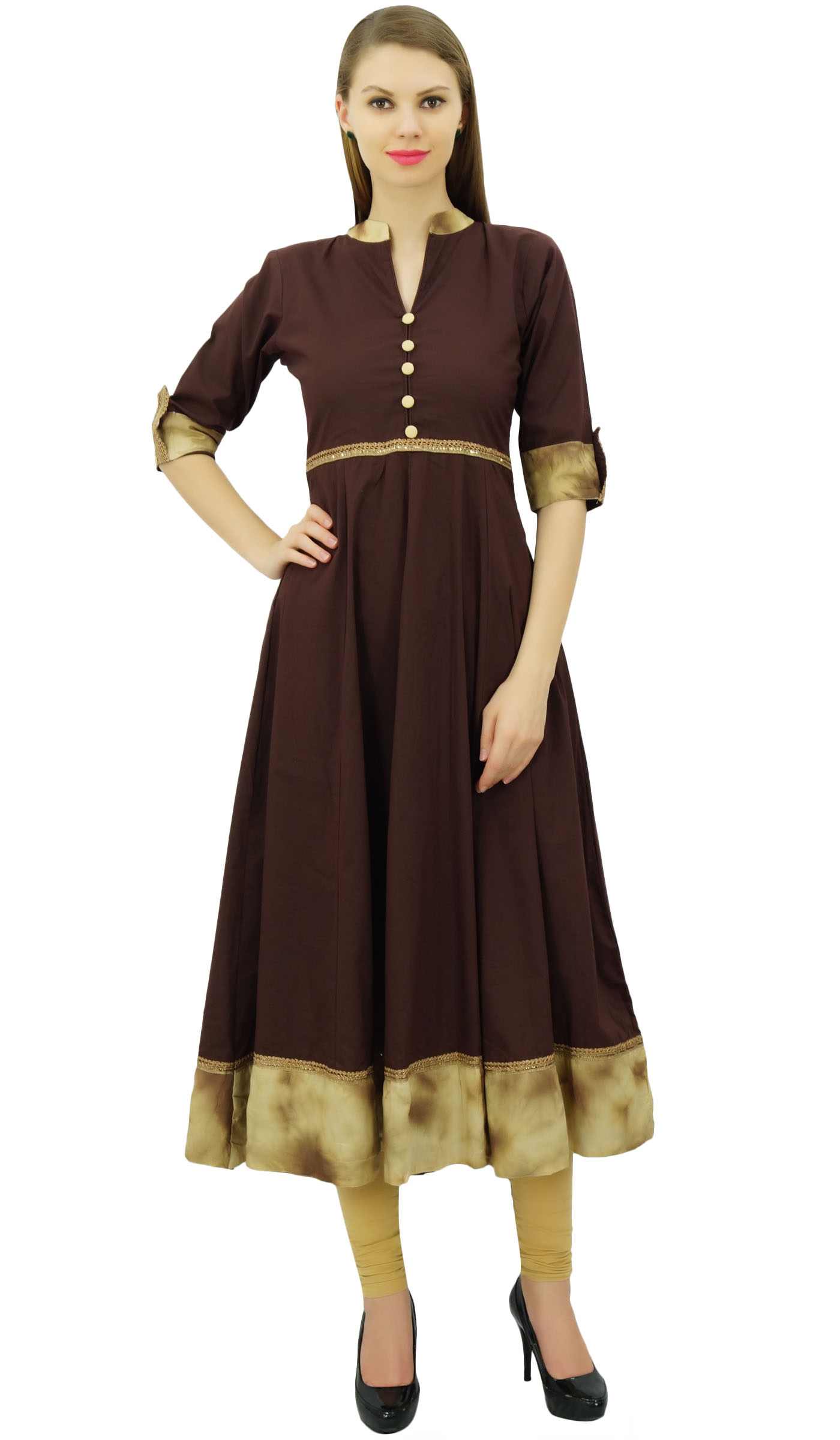 Bimba Womens A Line Cotton Kurti Elegant Ladies Kurta Indian Dress Zpx Ebay 5531