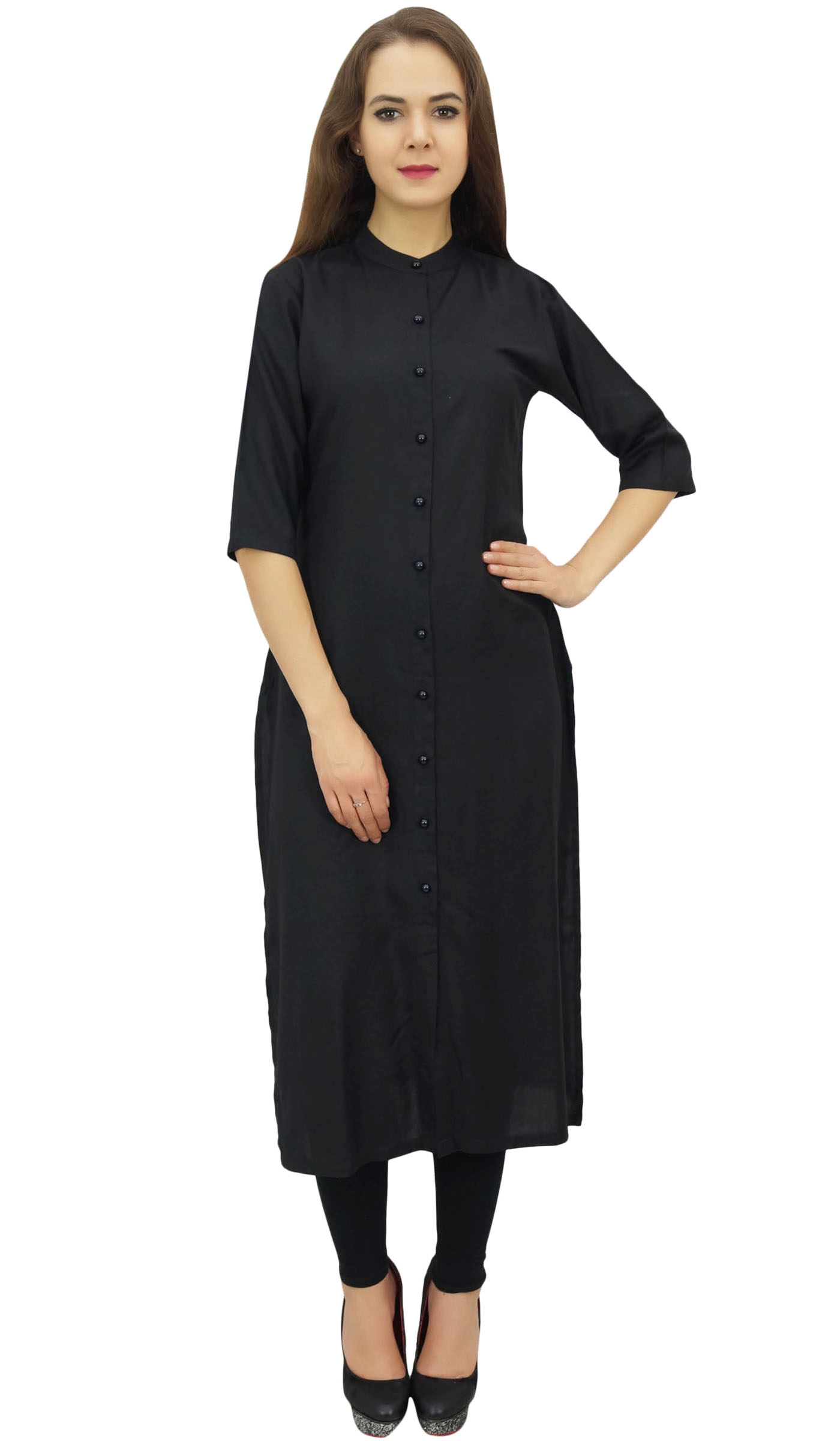 black straight kurta