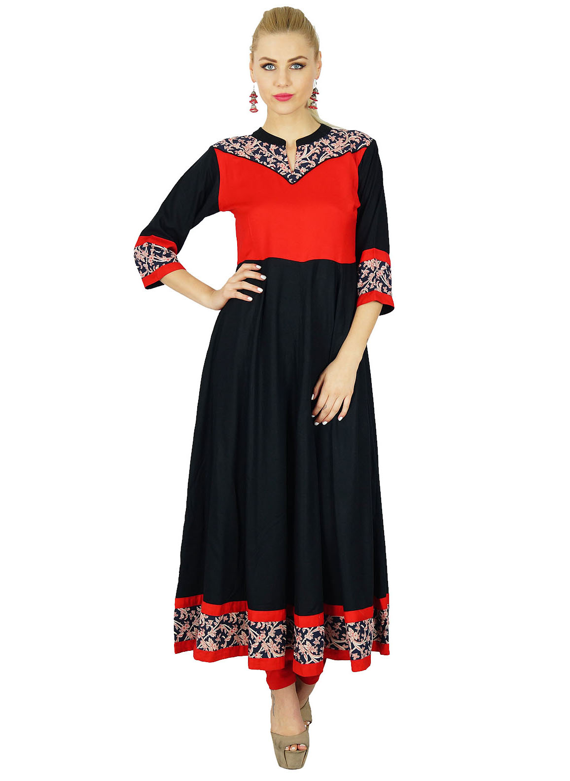 women anarkali kurti