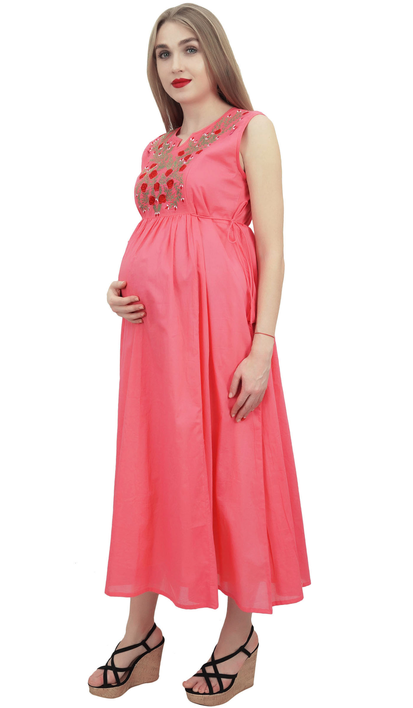cotton maternity gown