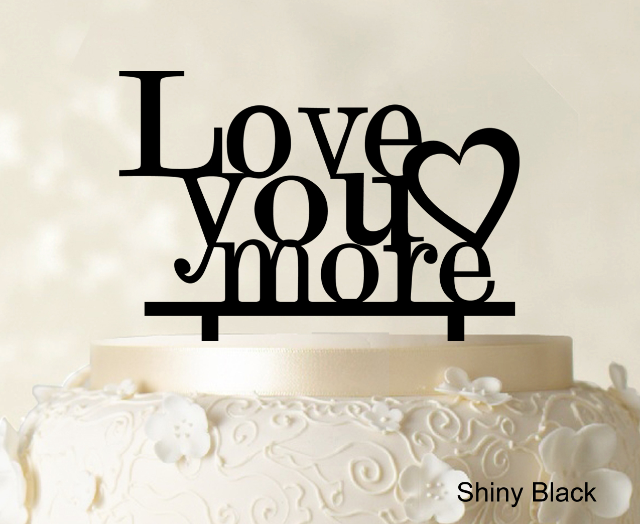 Indexbild 19 - Love You More Wedding Cake Topper Personalized Cake Topper Color-9Cr