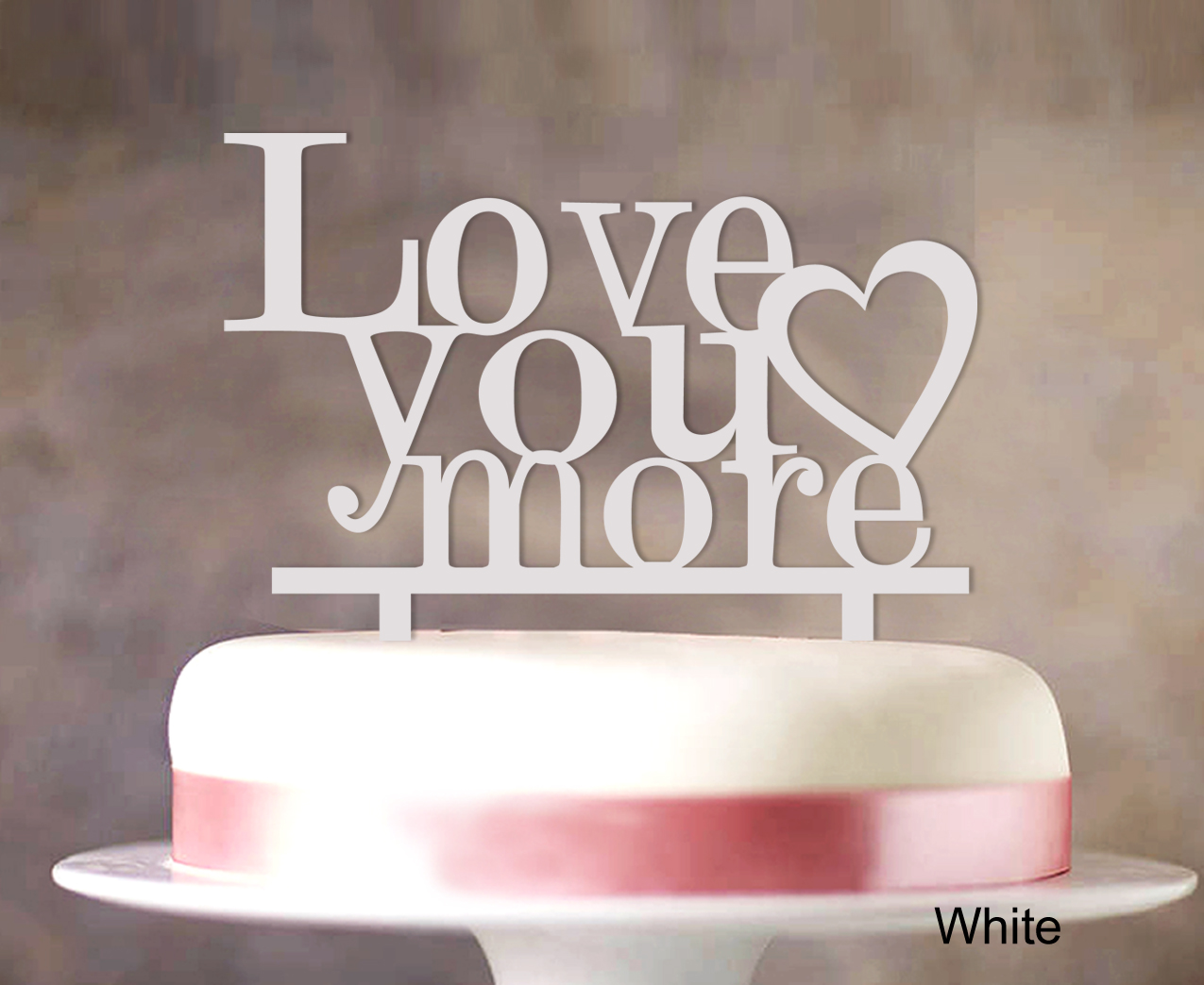 Indexbild 26 - Love You More Wedding Cake Topper Personalized Cake Topper Color-9Cr