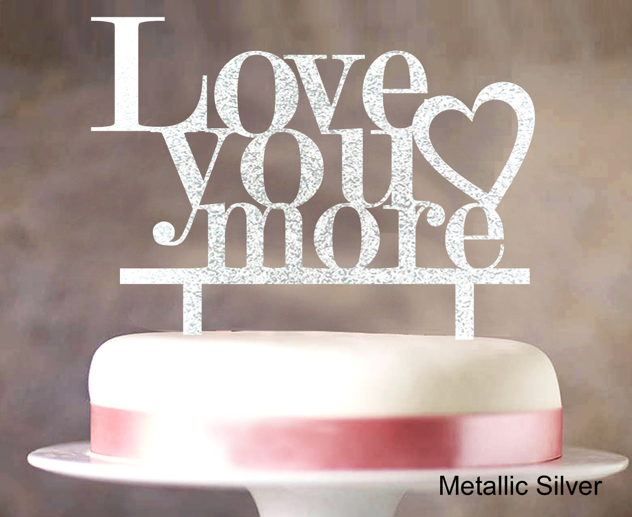 Indexbild 11 - Love You More Wedding Cake Topper Personalized Cake Topper Color-9Cr