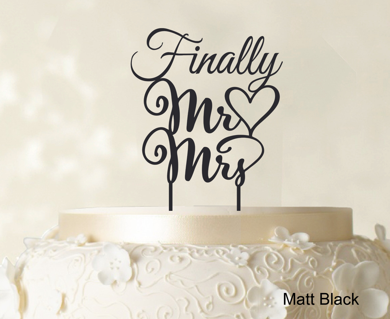 Finally Mr Mrs Wedding Cake Topper Personalized Custom Name Cake-Rae | eBay