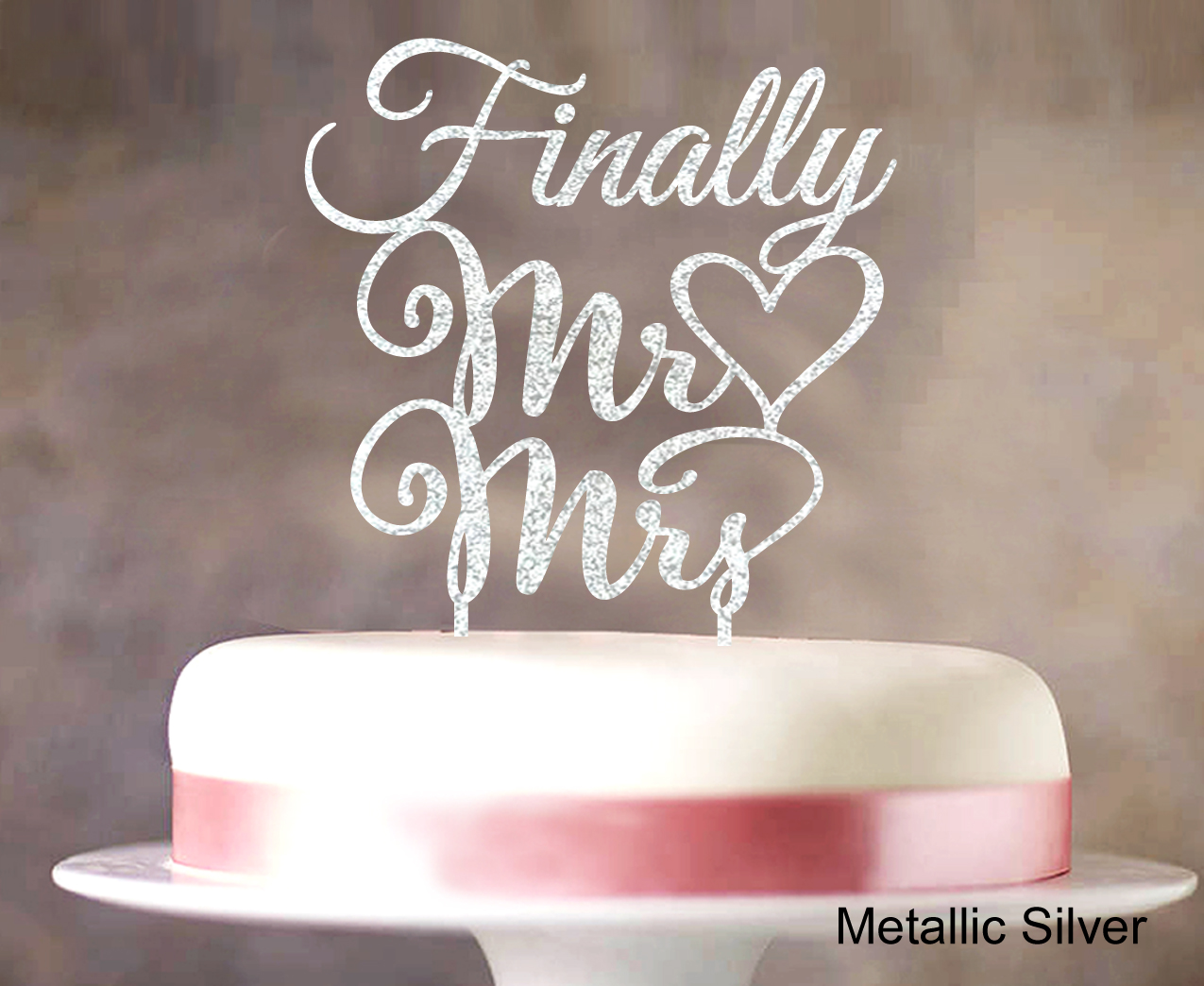 Finally Mr Mrs Wedding Cake Topper Personalized Custom Name Cake-Rae | eBay