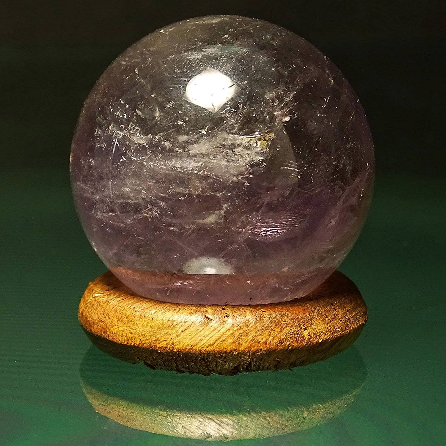HARMONIZE Black Rutile Stone Sphere Ball Healing Balancing Office-F2I 