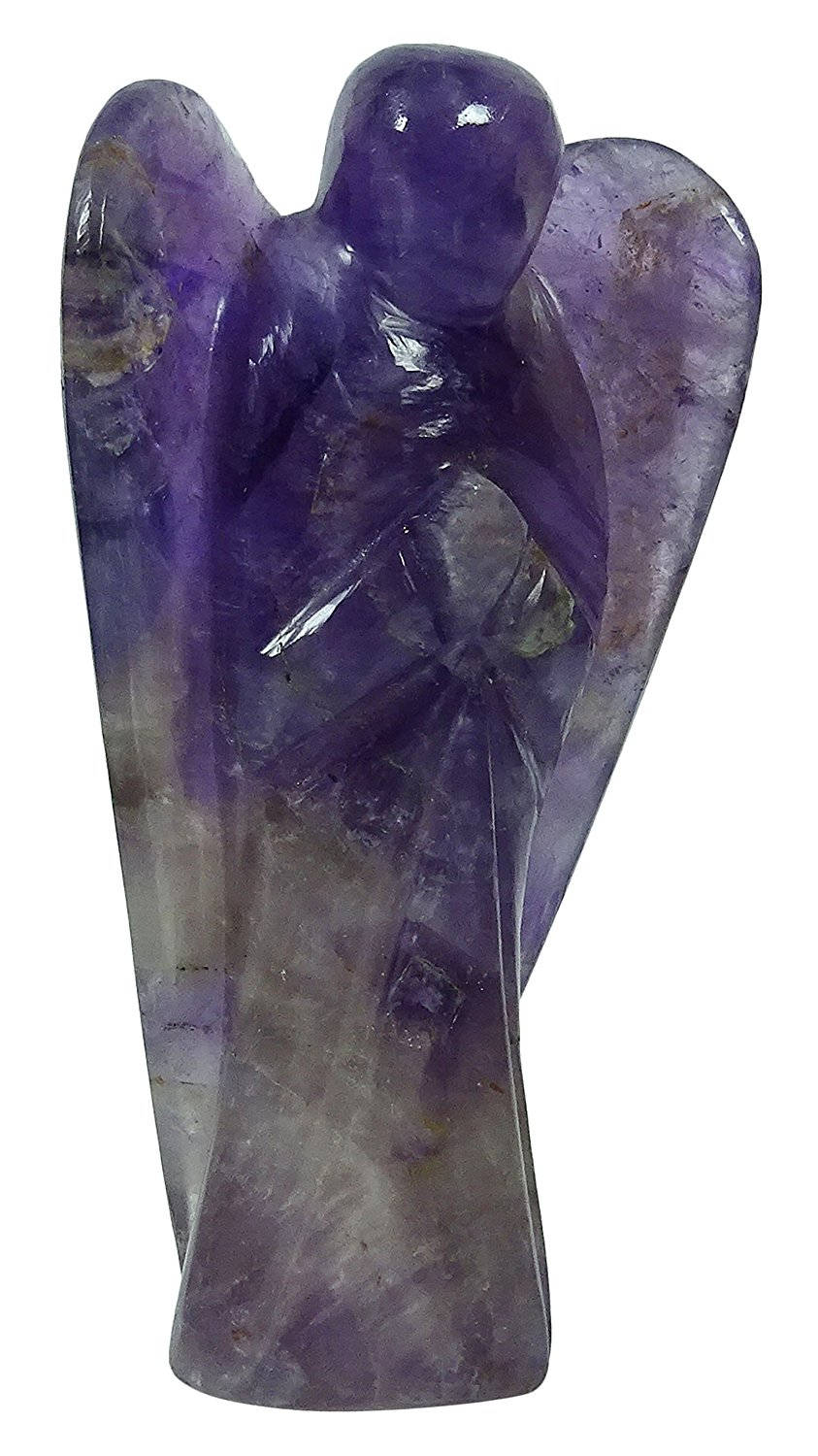 Fluorite Stone Angel Psychic Sculpté Guardian Spiritual Healing Reiki Gemstones 