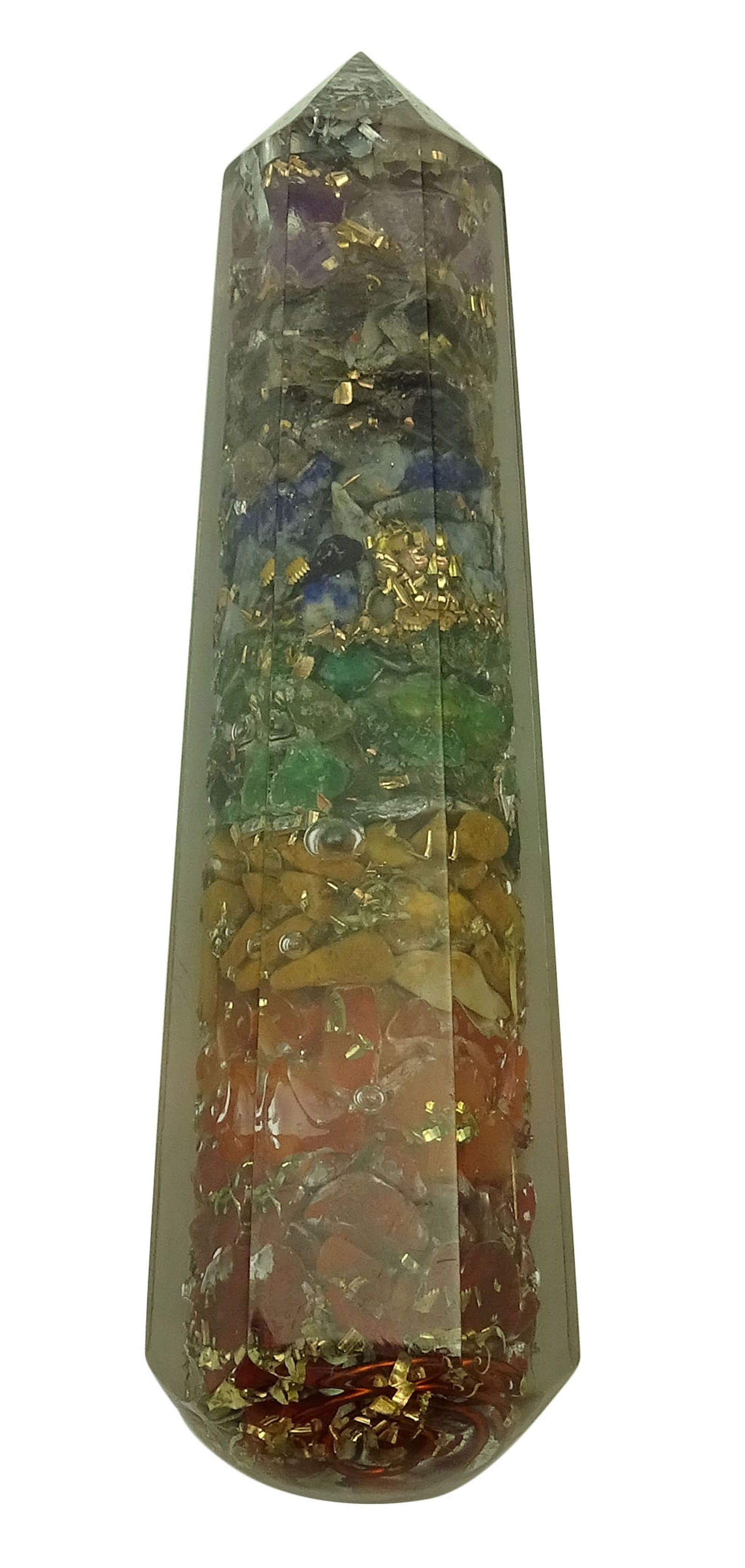 Pierre de pyrite au crayon pendentif baguette 7 Chakra  spirituel d’équilibrage 