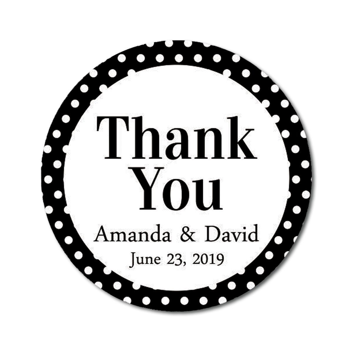 Black & White Theme Party Pretty Personalised Stickers Thank You Party Bags 23