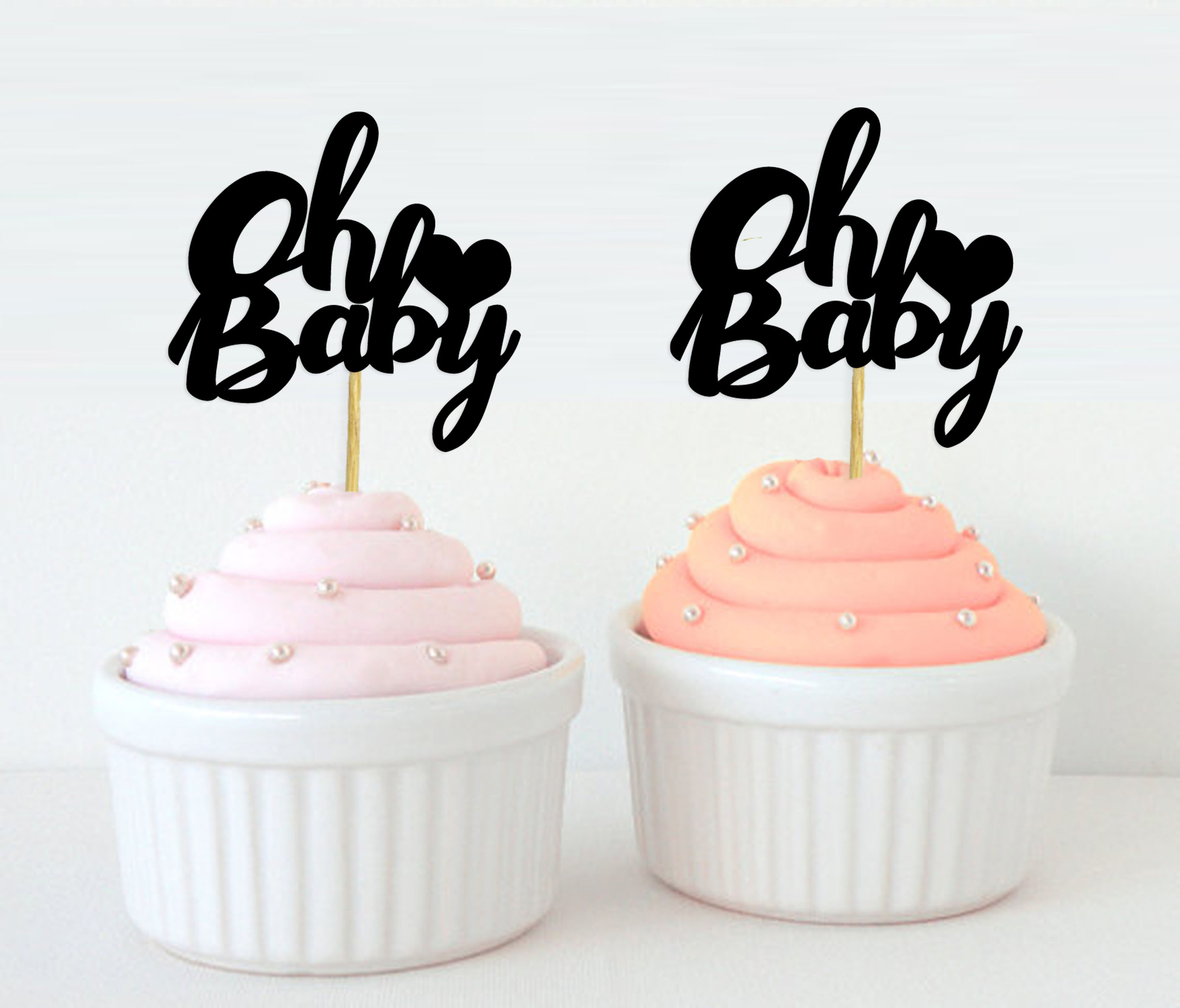 Darling Souvenir Oh Baby Cupcake Toppers Baby Shower Party Dessert