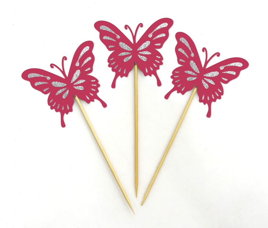 Butterfly Cupcake Toppers, Birthday Wedding Party Pack Of 20DSCCT