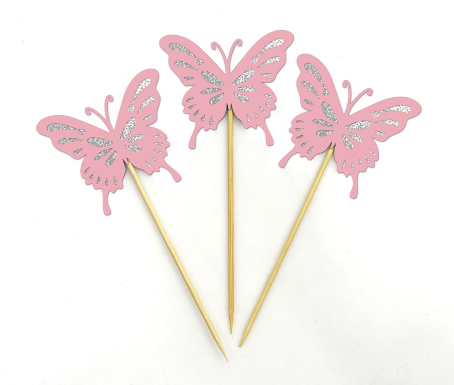 Butterfly Cupcake Toppers, Birthday Wedding Party Pack Of 20DSCCT