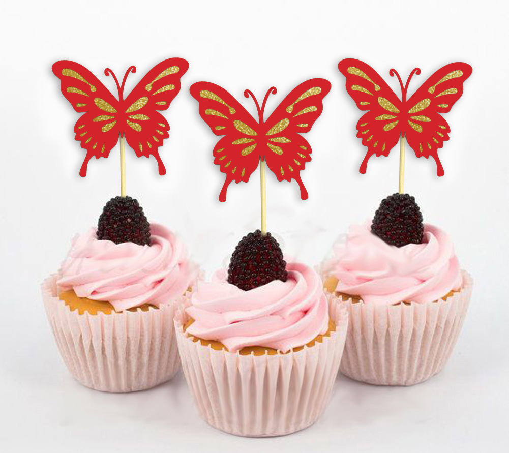 Darling Souvenir Petit Gateau Papillon Toppers Fete D Anniversaire Bru Ebay