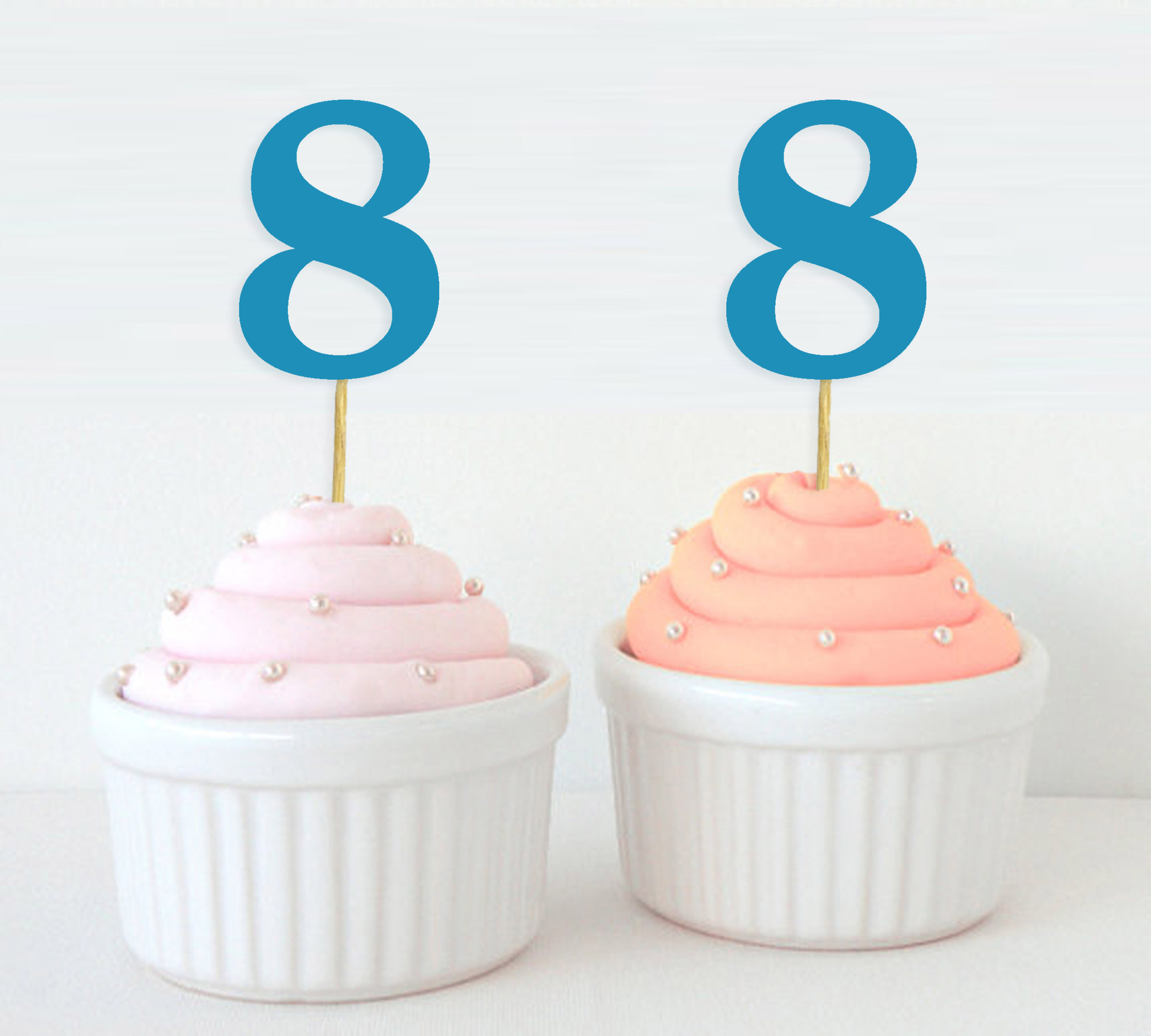 Darling Souvenir Numero 8 Anniversaire Annee De Petit Gateau Hauts M30 Ebay