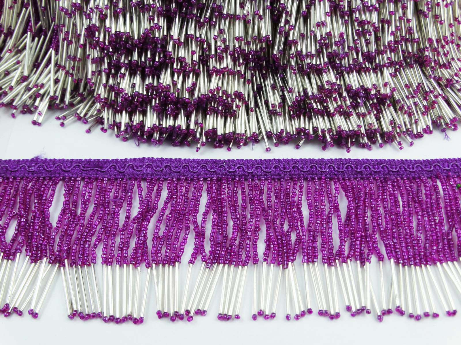 Decorative Beaded Fringe Trim Upholstery Ribbon Curtain Craft Supply