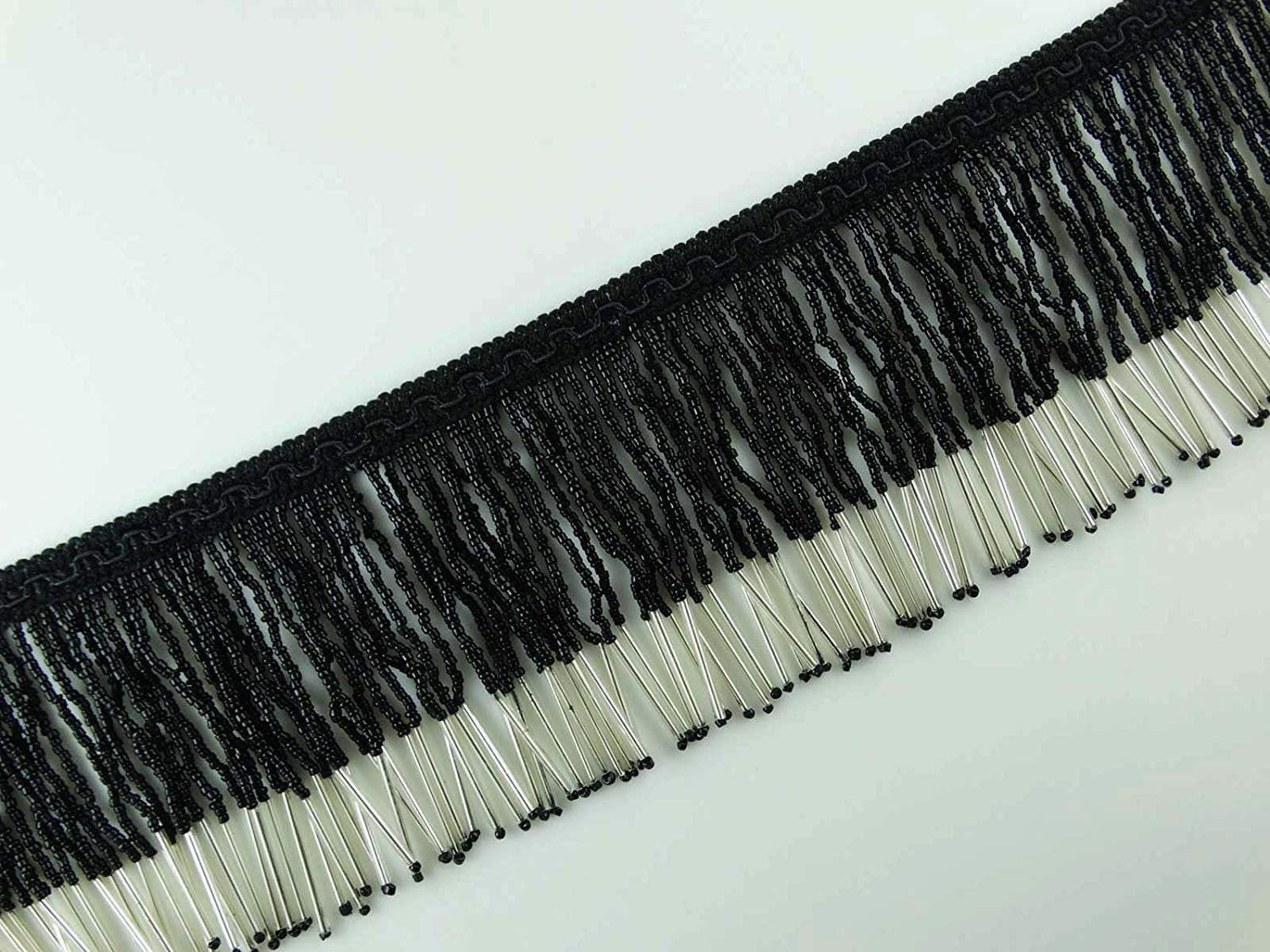 Decorative Beaded Fringe Trim Upholstery Ribbon Curtain Craft Supply