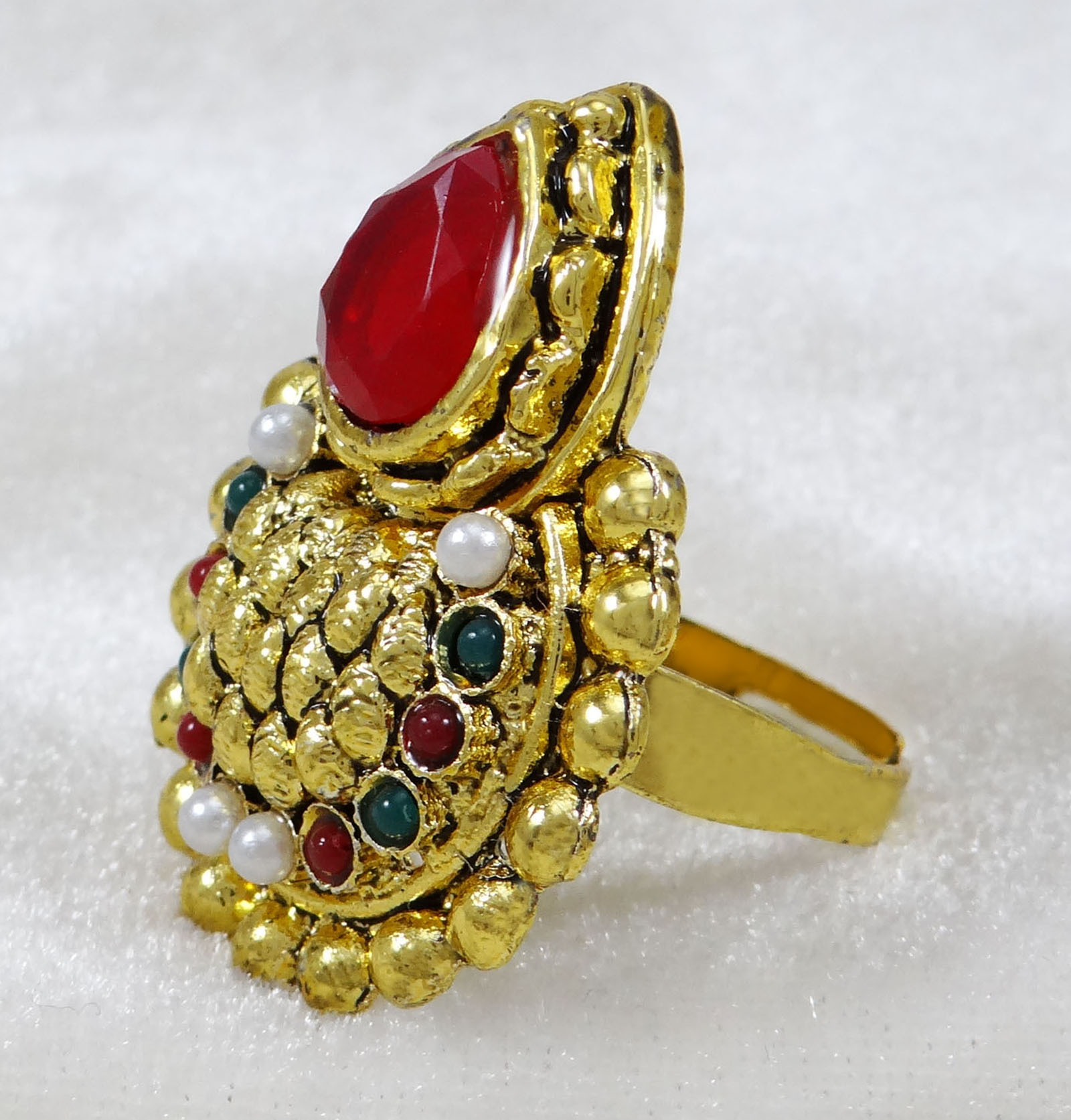 Traditional Goldtone CZ Stone Indian Women Wedding Bridal