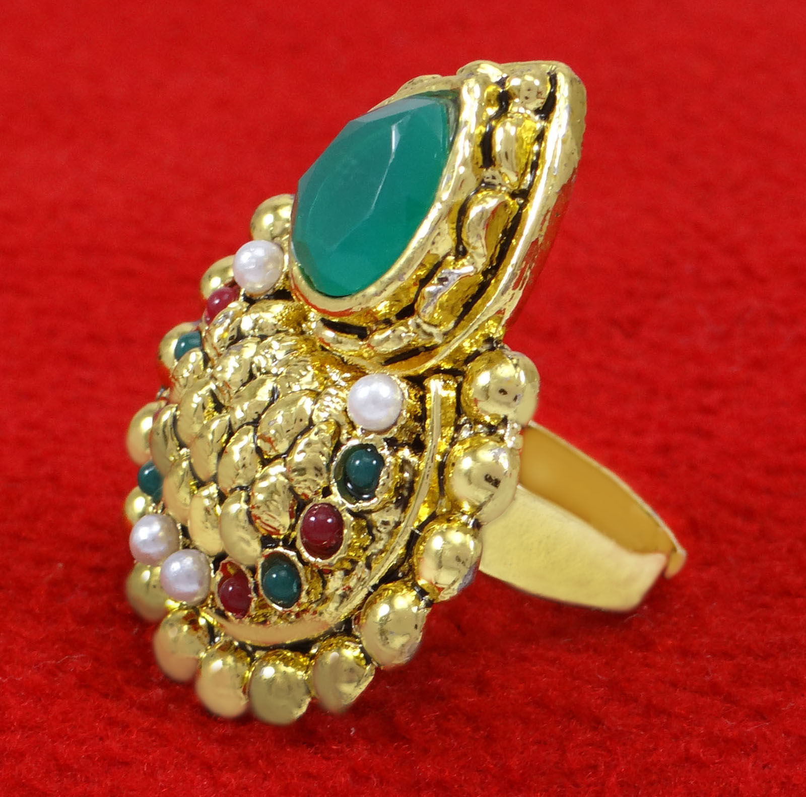 Traditional Goldtone CZ Stone Indian Women Wedding Bridal